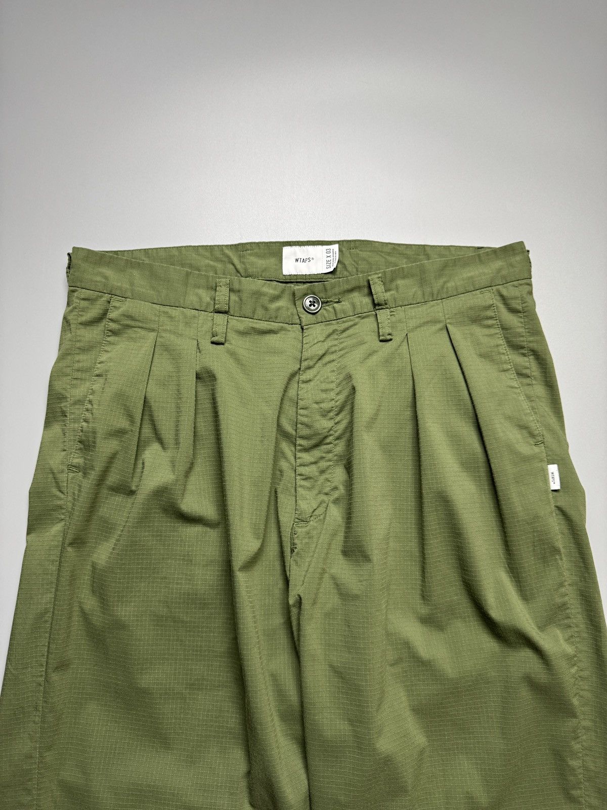 Wtaps WTAPS - Green Nylon Tuck 01 Ripstop Coolmax - Pants Size US 34 / EU 50 - 4 Thumbnail