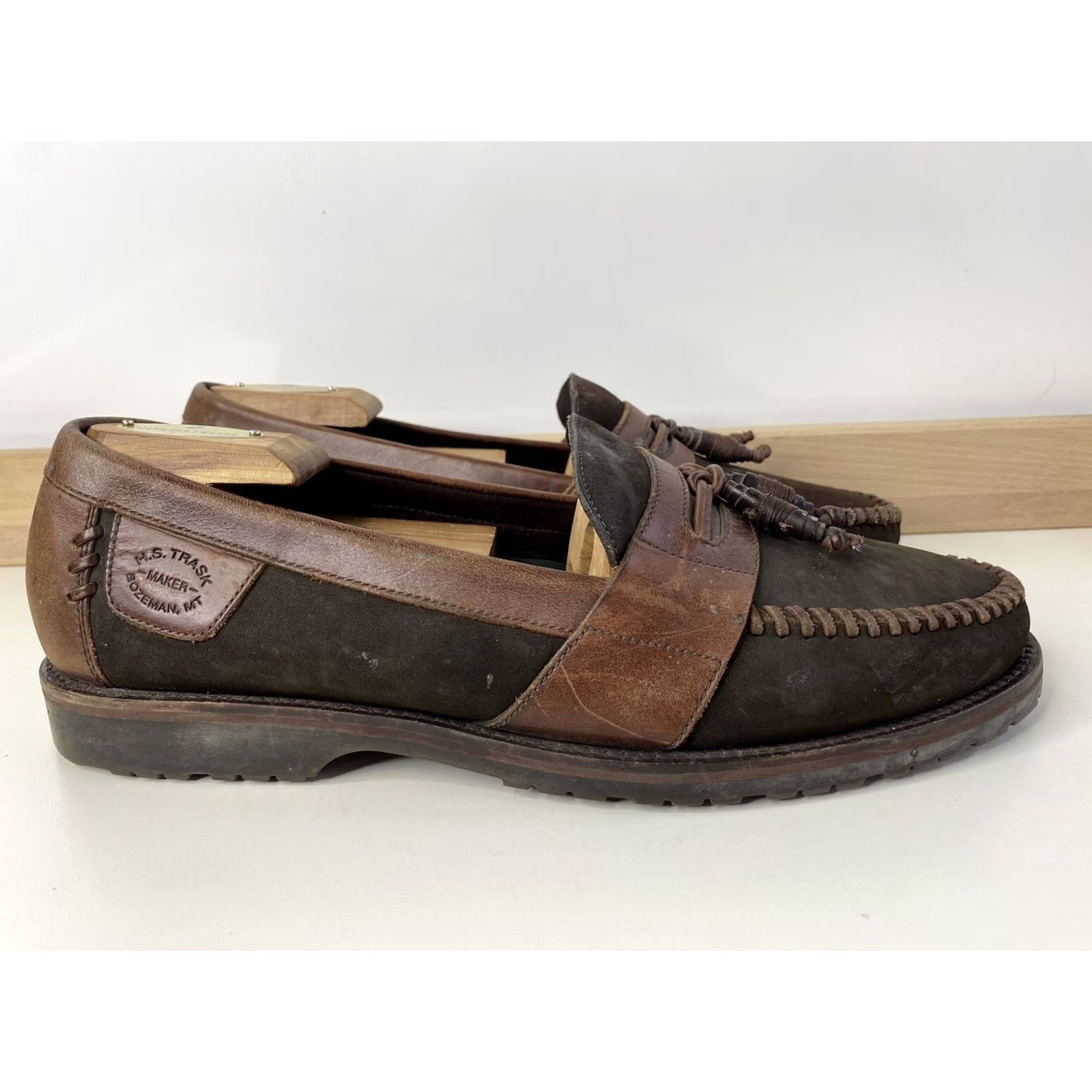 Penn HS Trask Penny Leather Tassel Loafers Dress Men US 11 Brown Tasseled Shoes Size US 11 / EU 44 - 2 Thumbnail