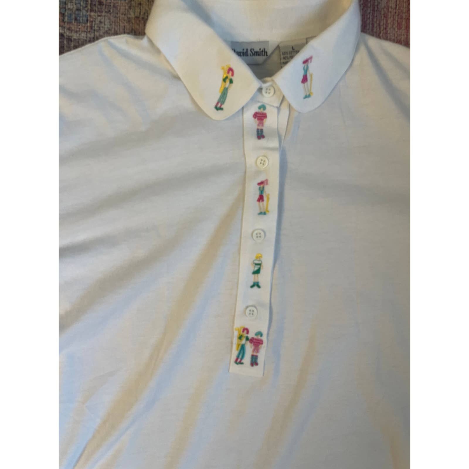 Other Vintage David Smith Women's Polo Shirts SS White Size L Size L / US 10 / IT 46 - 4 Thumbnail