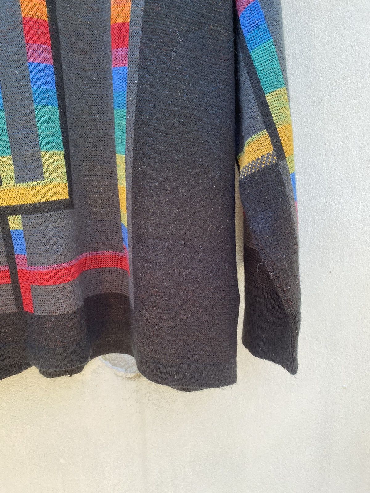 Designer × Vintage FINANCIER Black Knitted Cardigan Size L / US 10 / IT 46 - 19 Thumbnail