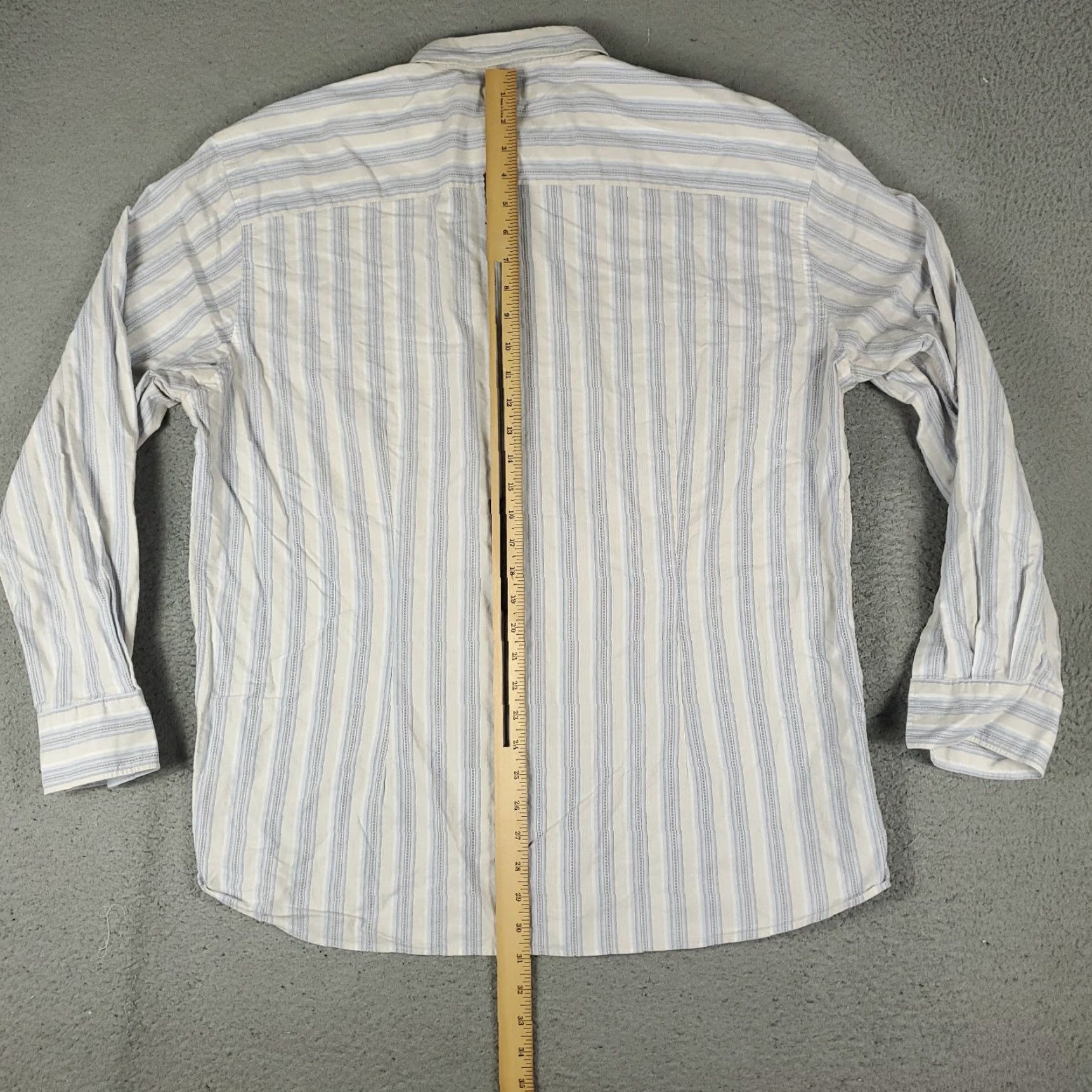 Faconnable Façonnable Button-Up Shirt Mens XL Blue Striped Casual Long Sleeve Classic Preppy Size US XL / EU 56 / 4 - 3 Thumbnail