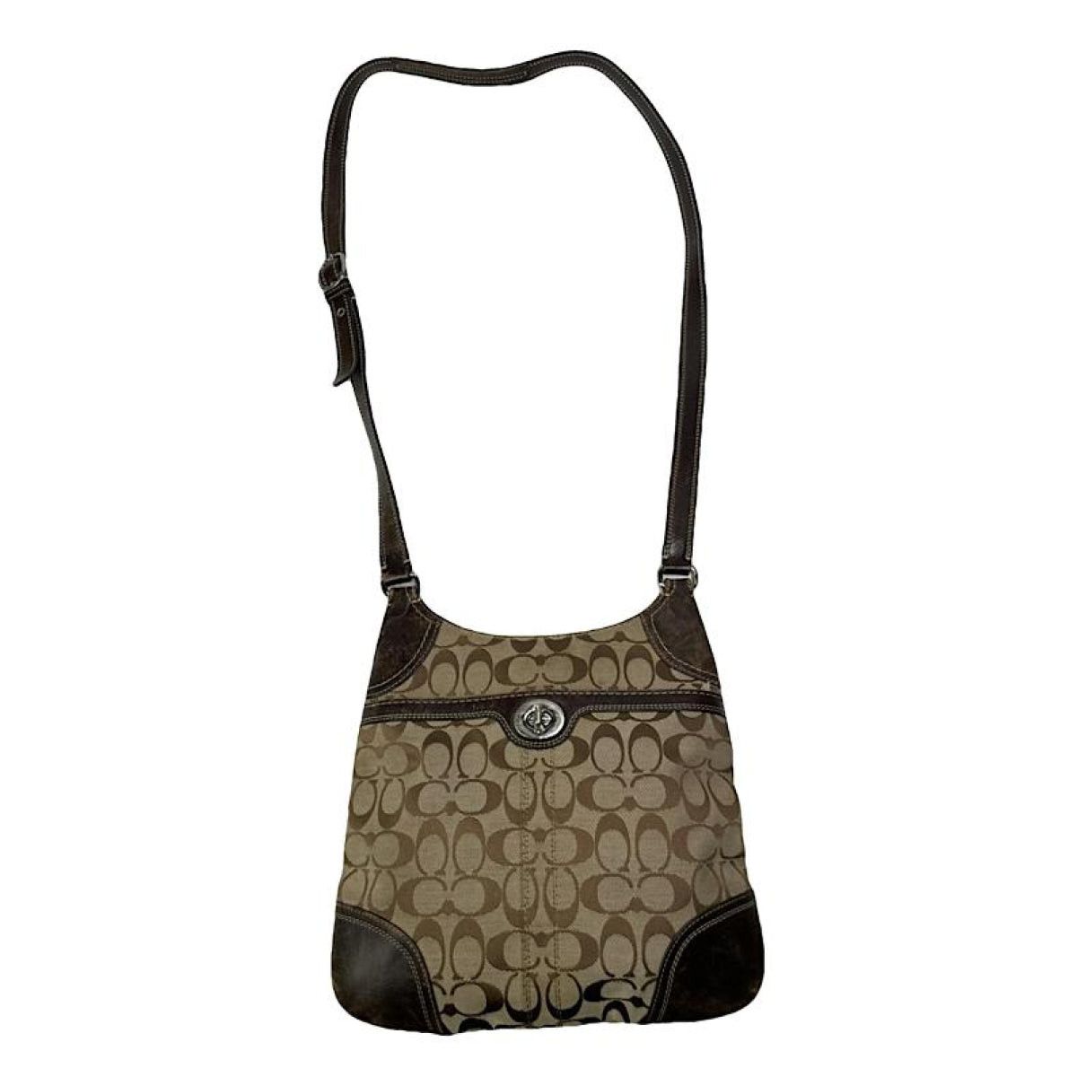 Coach Signature Sufflette Beige Leather Handbag Size ONE SIZE - 1 Thumbnail