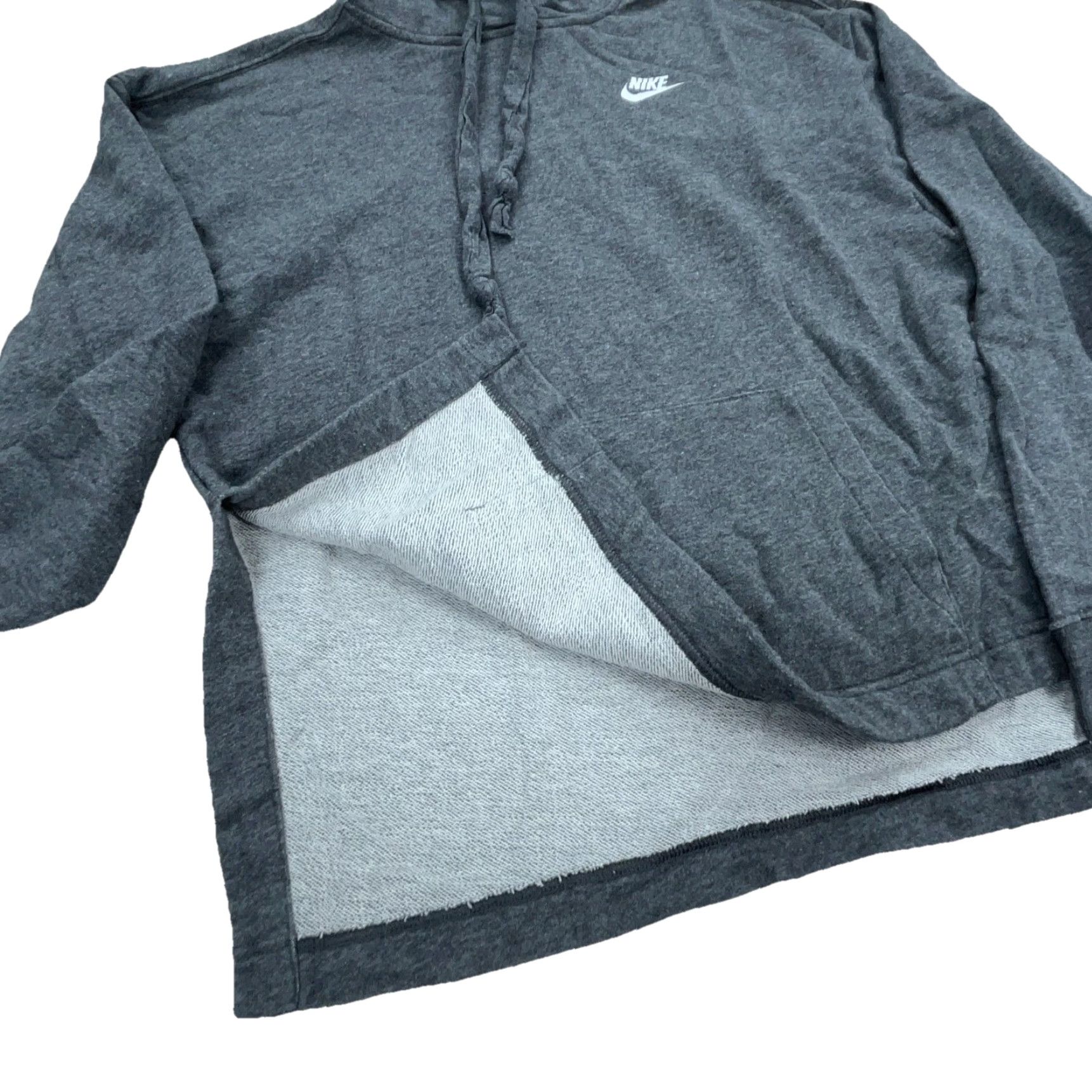 Nike Nike Hoodie Women XS Gray White Sweatshirt Mini Swoosh Oversized Basic Hoodie Women XS Gray White Nike Shirt Size XS / US 0-2 / IT 36-38 - 5 Thumbnail