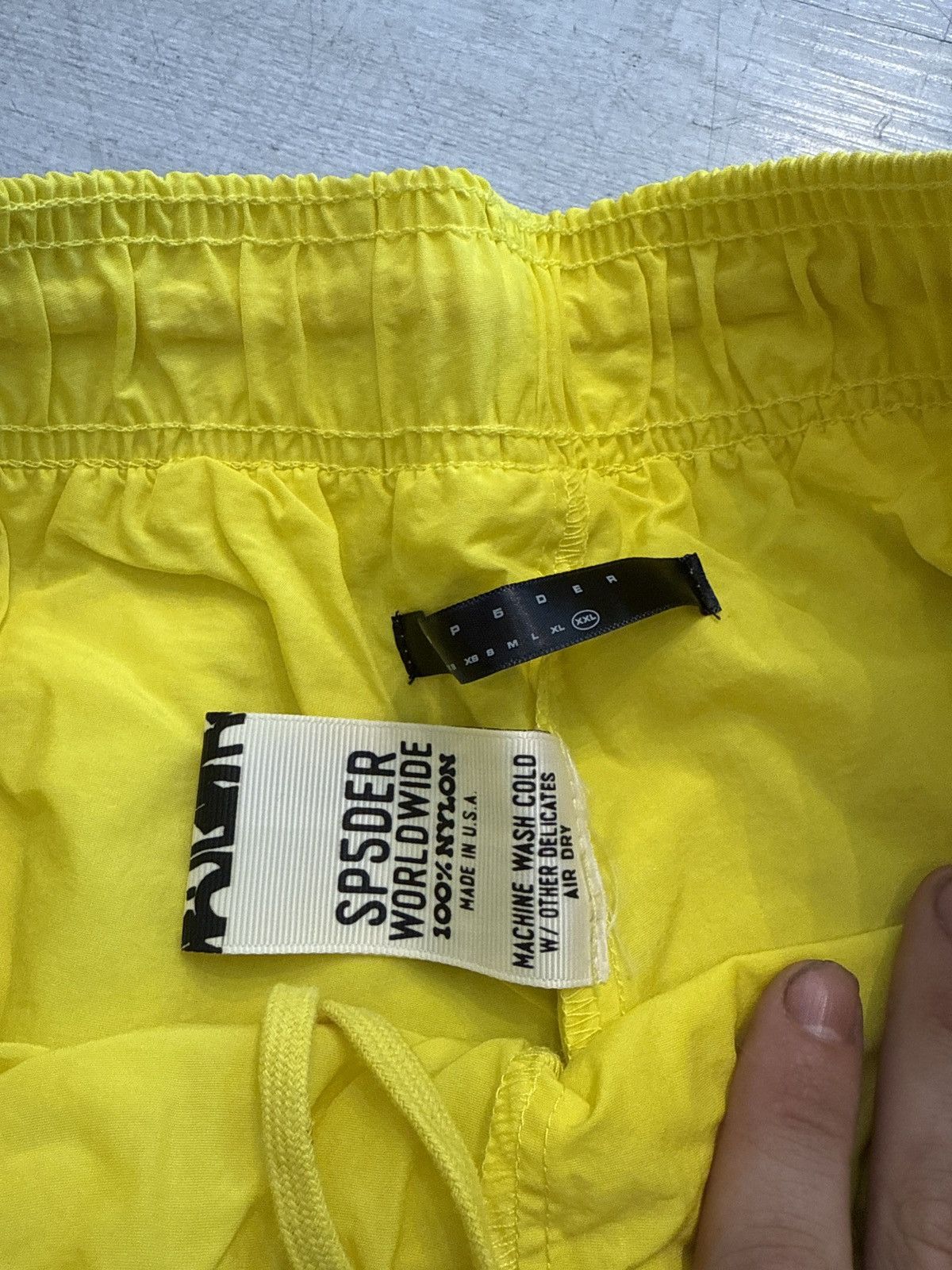 Sp5der Spider Worldwide Logo Shorts Yellow 2xl Size US 38 / EU 54 - 4 Thumbnail