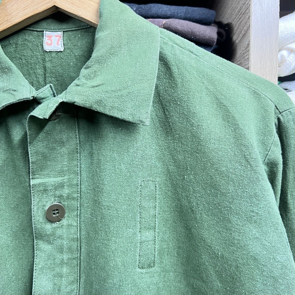 Vintage VTG SWEDISH MILITARY M—55 PULLOVER SHIRT SIZE 37 Size US M / EU 48-50 / 2 - 4 Thumbnail