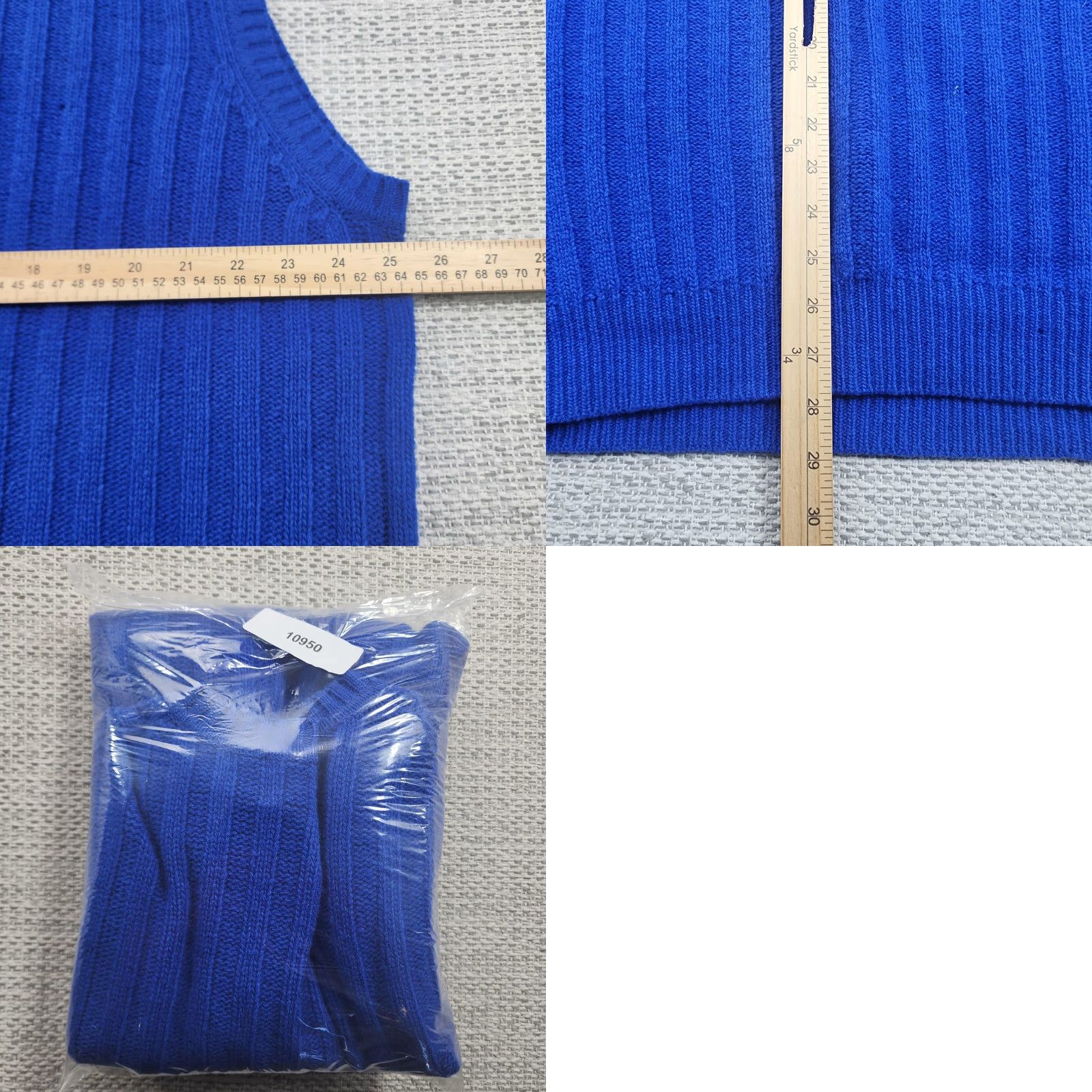 Brooks Brothers VINTAGE Brooks Brothers Sweater Vest Mens XL Blue Lambswool V Neck Rib Knit Pullover Size US XL / EU 56 / 4 - 8 Thumbnail