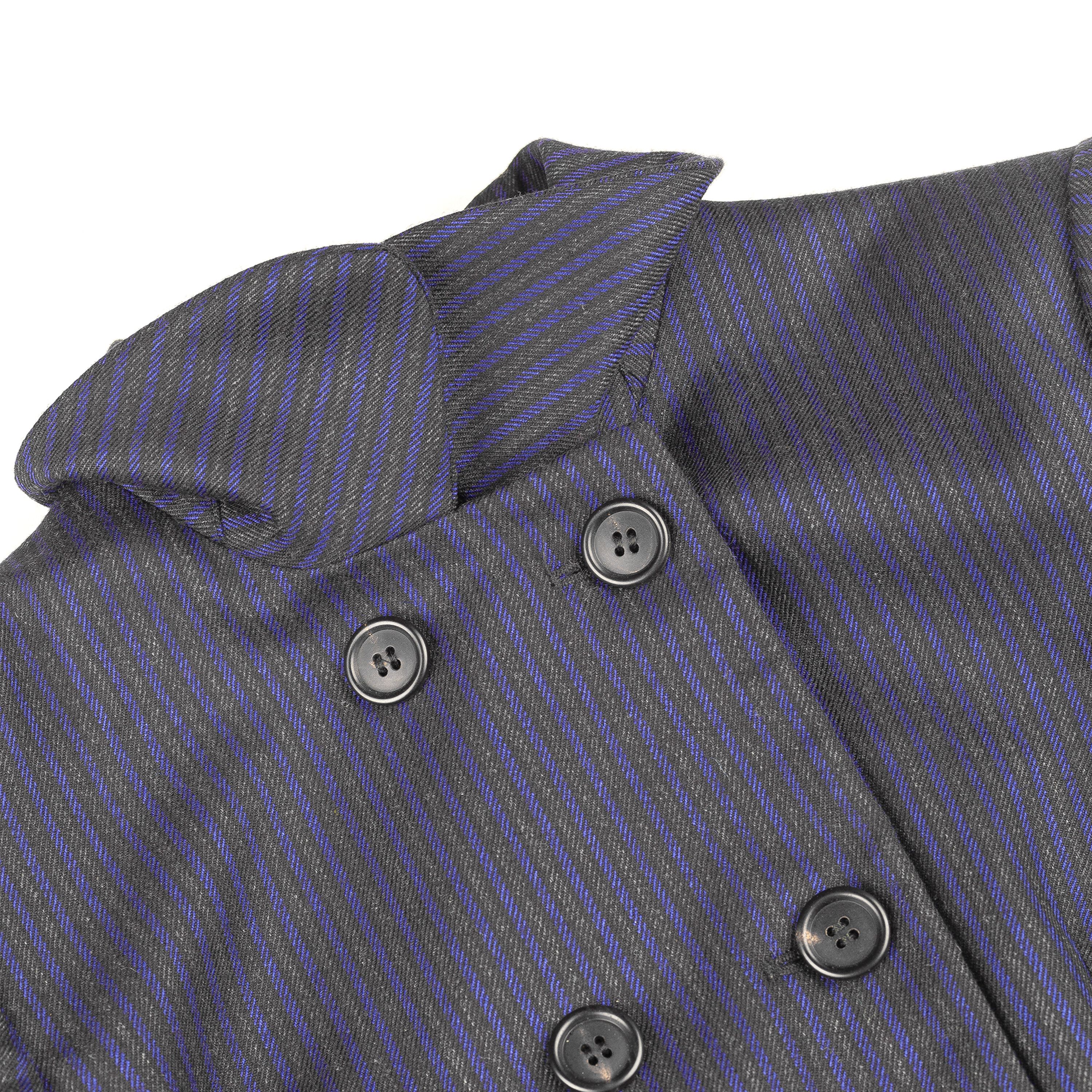 Miu Miu Miu Miu Black/Blue Pinstripe Vintage Jacket (S) Size S / US 4 / IT 40 - 4 Thumbnail