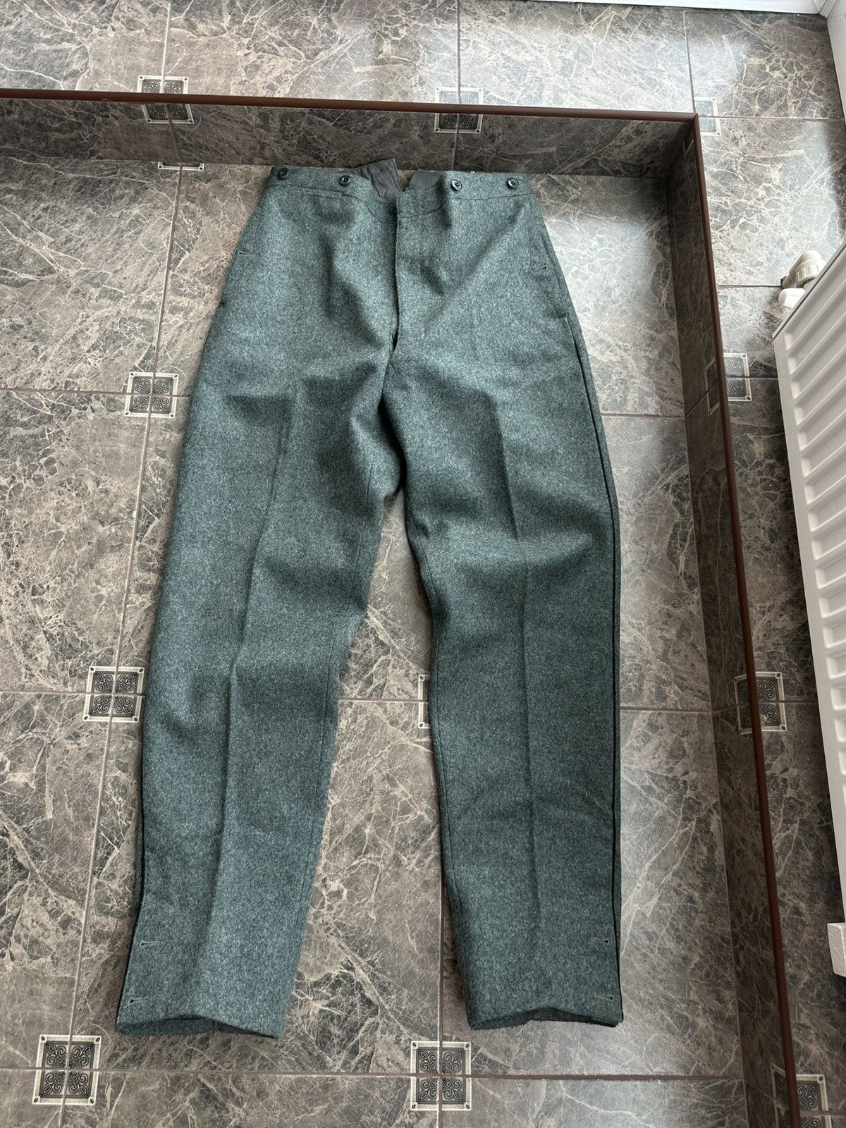 Other Vintage Swiss Army 1930s WW2 Suit Jacket Pants BuckleBack Size 50R - 15 Thumbnail