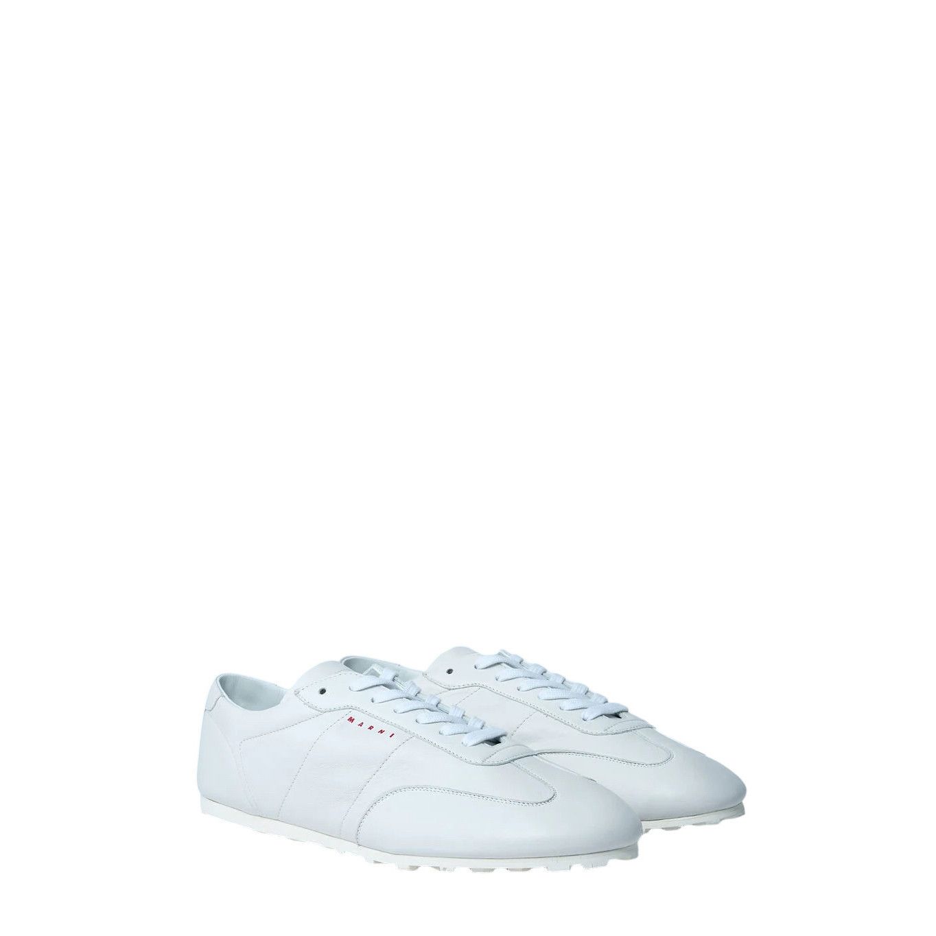 Marni MARNI White Leather Sneakers New & Authentic (Men's size:9;) Size US 9 / EU 42 - 2 Thumbnail