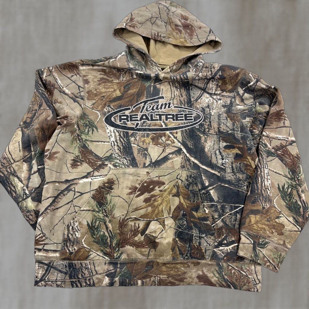 Realtree VINTAGE Realtree Hoodie Men M Camouflage Pullover Sweatshirt Brown 90s Logo Sports Retro Size US M / EU 48-50 / 2 - 1 Thumbnail