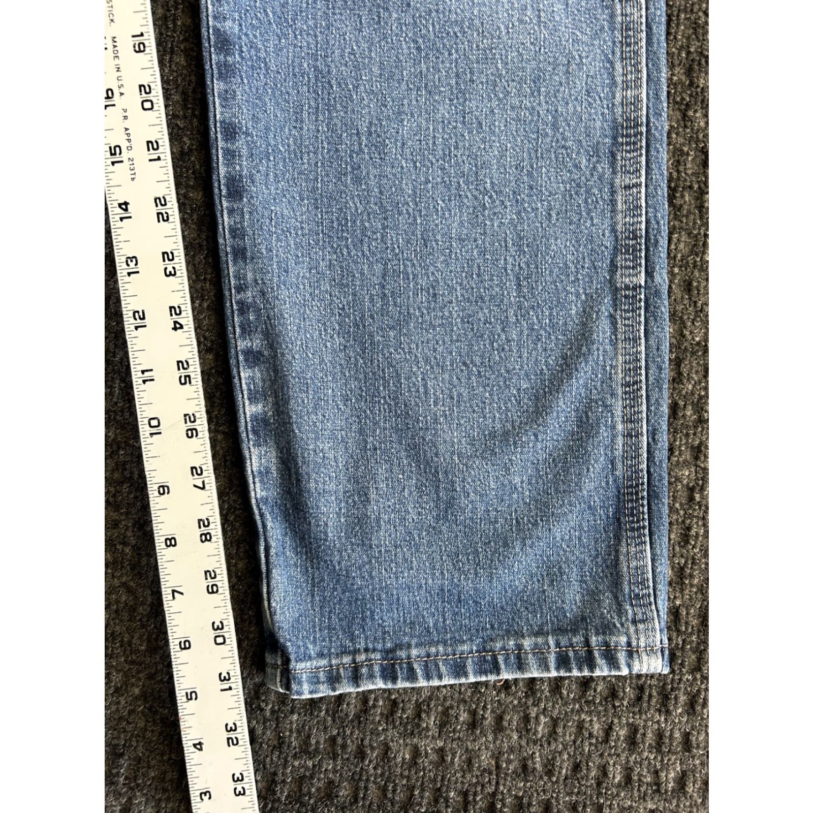 Wrangler VINTAGE Wrangler Jeans 32 x 30 Distressed Baggy Skater Grunge y2k 90s American Classic 5-Pocket Denim Blue Mens Jeans Size US 32 / EU 48 - 7 Thumbnail