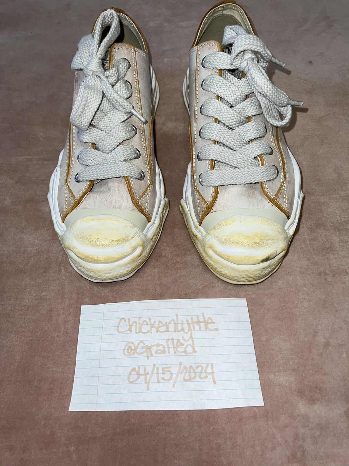 image of Maison Mihara Yasuhiro Hank OG Sole Shoes in Off White, Men's (Size 11)