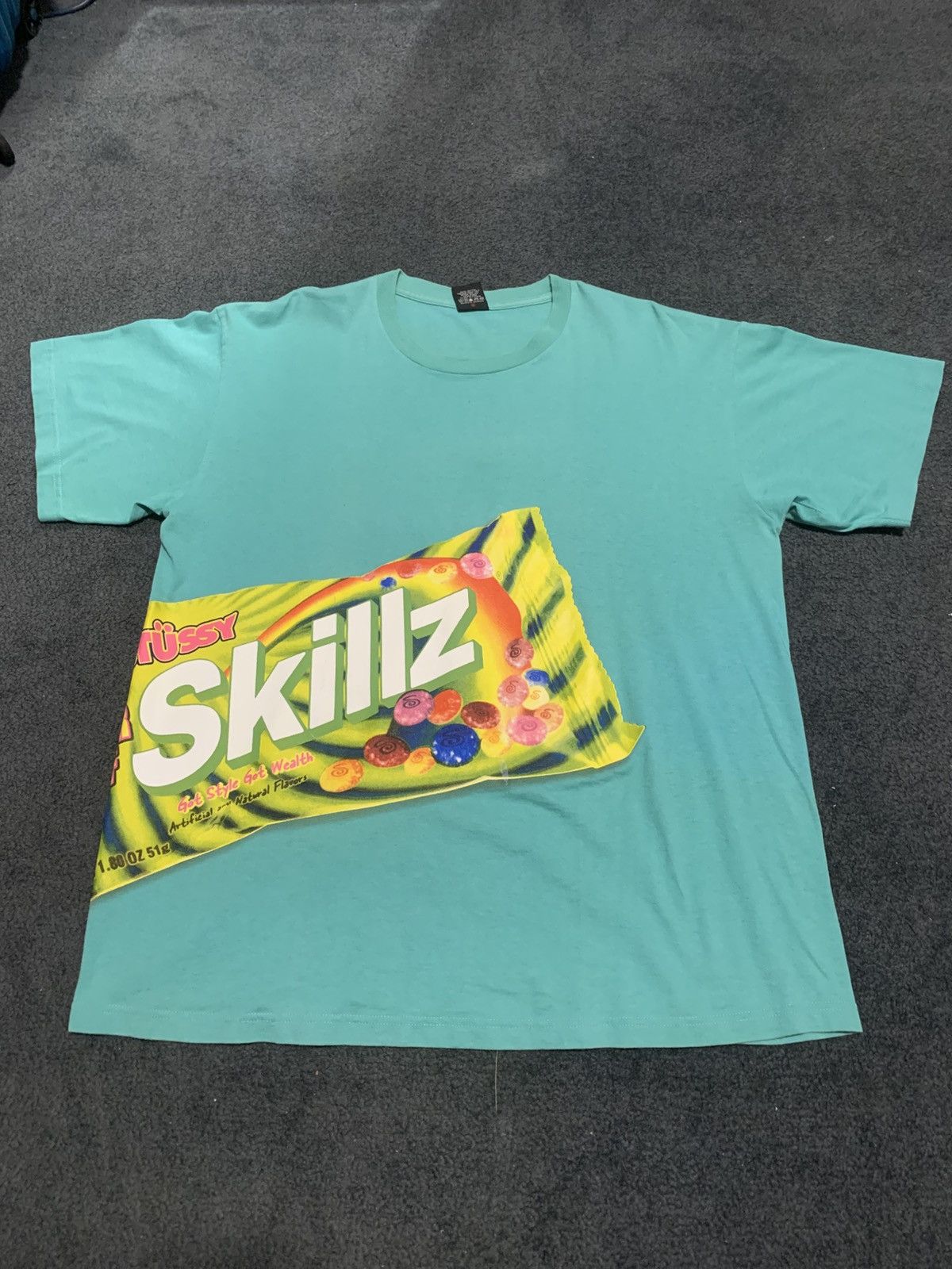 Stussy × Vintage RARE VINTAGE 2000s STUSSY SKILLZ TEE Size US XL / EU 56 / 4 - 1 Thumbnail