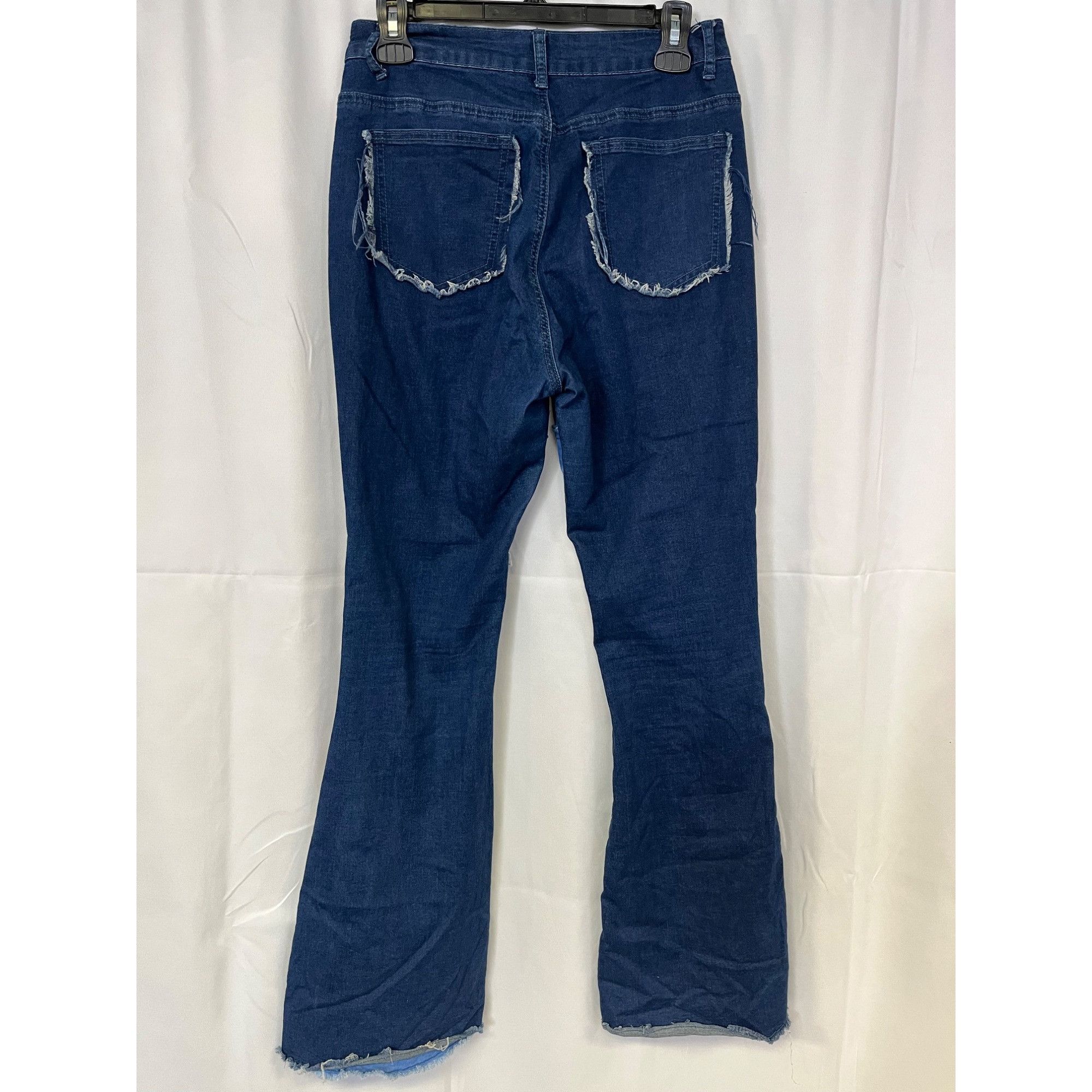 Jean Jeans Womens Blue Ombre Patchwork Flare Jeans Size M SKU 673 Size 30" / US 8 / IT 44 - 2 Thumbnail