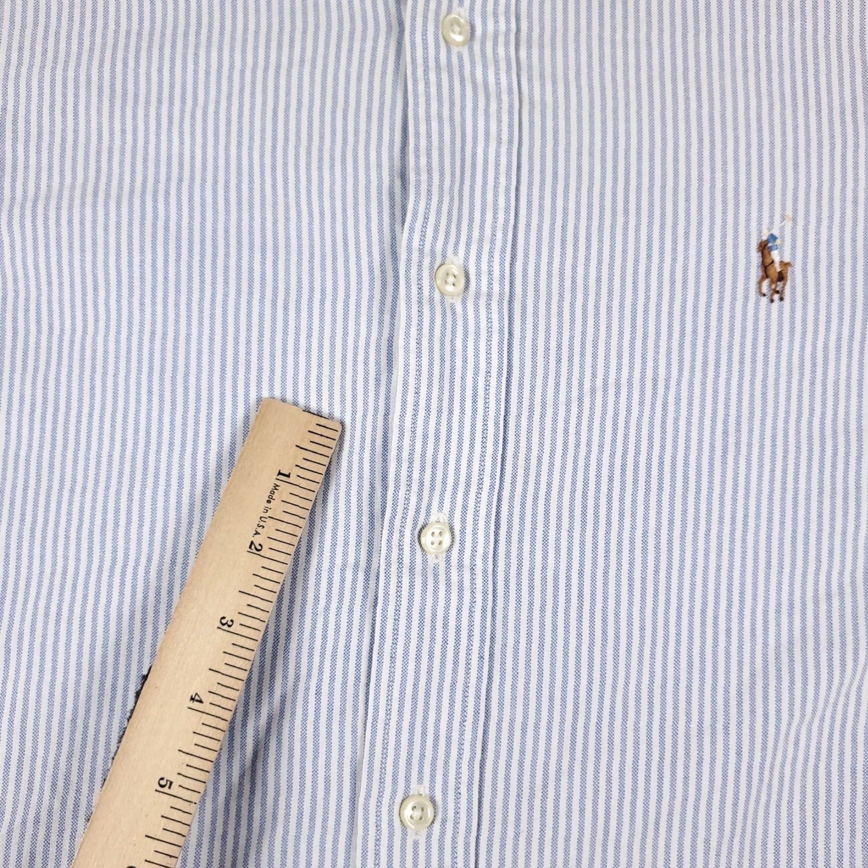 Ralph Lauren Ralph Lauren Shirt Mens 16 Blue Striped Dress Button Up Long Sleeve Size 42R - 3 Thumbnail