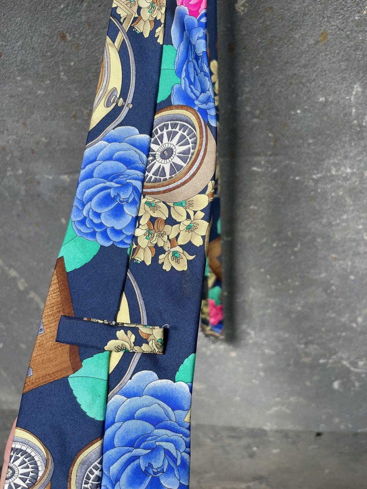Leonard Paris Leonard Paris Tie 100% Silk Compass Flowers Size ONE SIZE - 6 Thumbnail