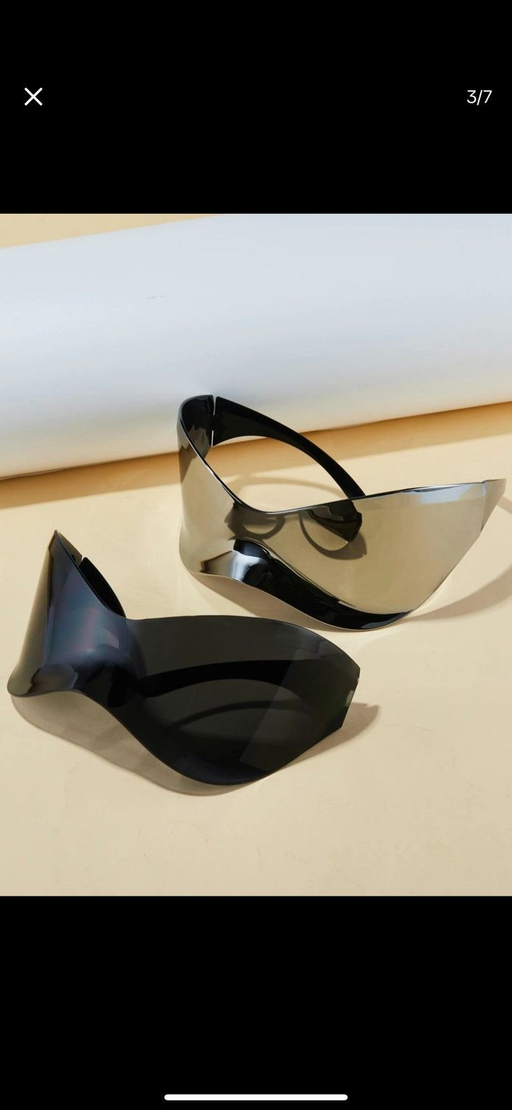 Designer Y2K Twin Sunglasses - Retro- Futuristic Vibes! Size ONE SIZE - 2 Thumbnail