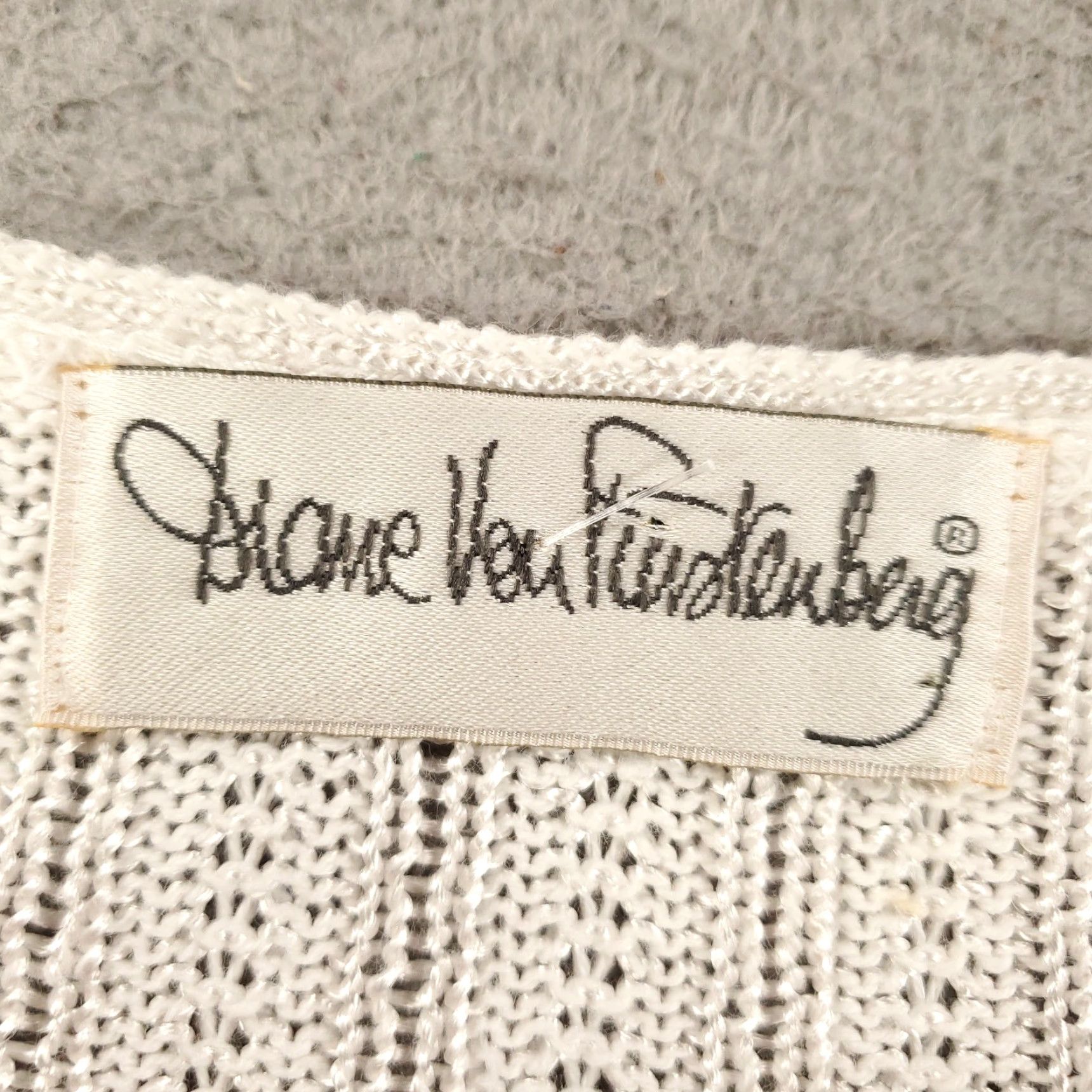 Diane von Furstenberg Diane von Furstenberg Sweater Womens Large White Knit Lightweight Pullover Size L / US 10 / IT 46 - 5 Thumbnail
