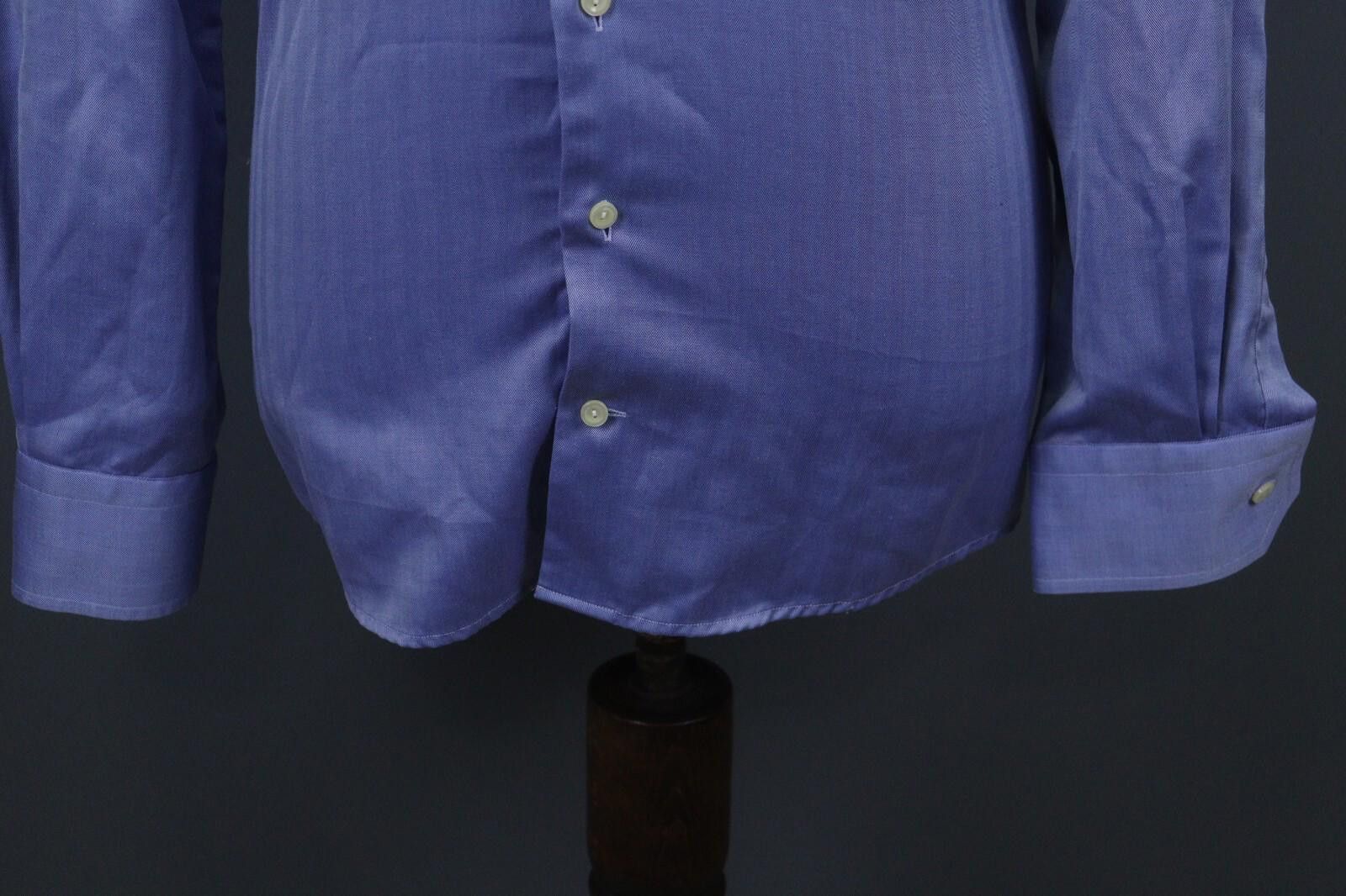 Eton Eton Slim Fit Blue Angle Cuff Shirt Size 40 / 15.75 Size US M / EU 48-50 / 2 - 3 Thumbnail