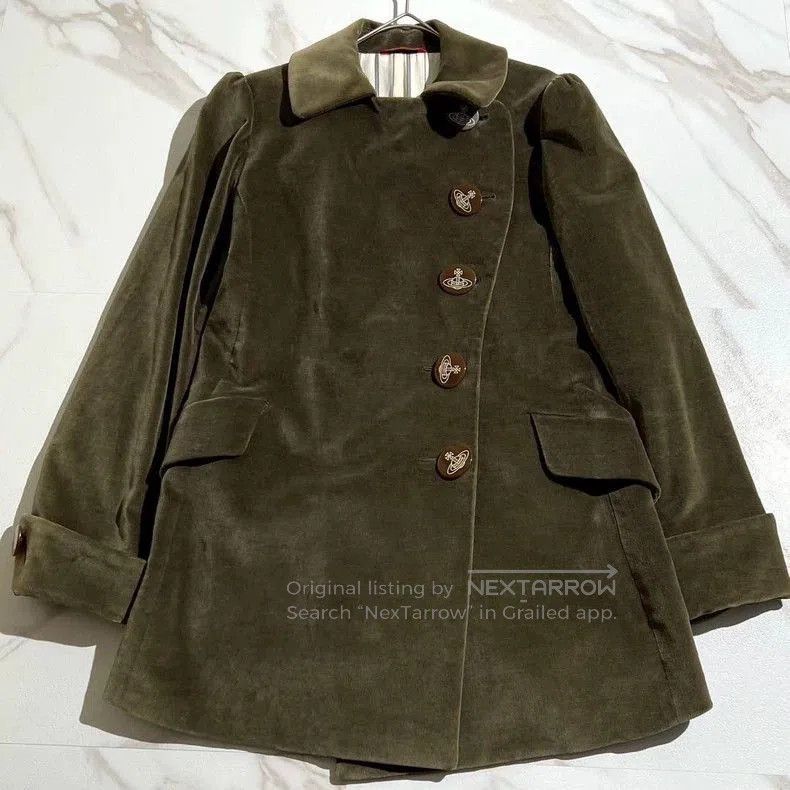 Vivienne Westwood Vivienne Westwood Green Velvet Coat. Size US L / EU 52-54 / 3 - 2 Thumbnail