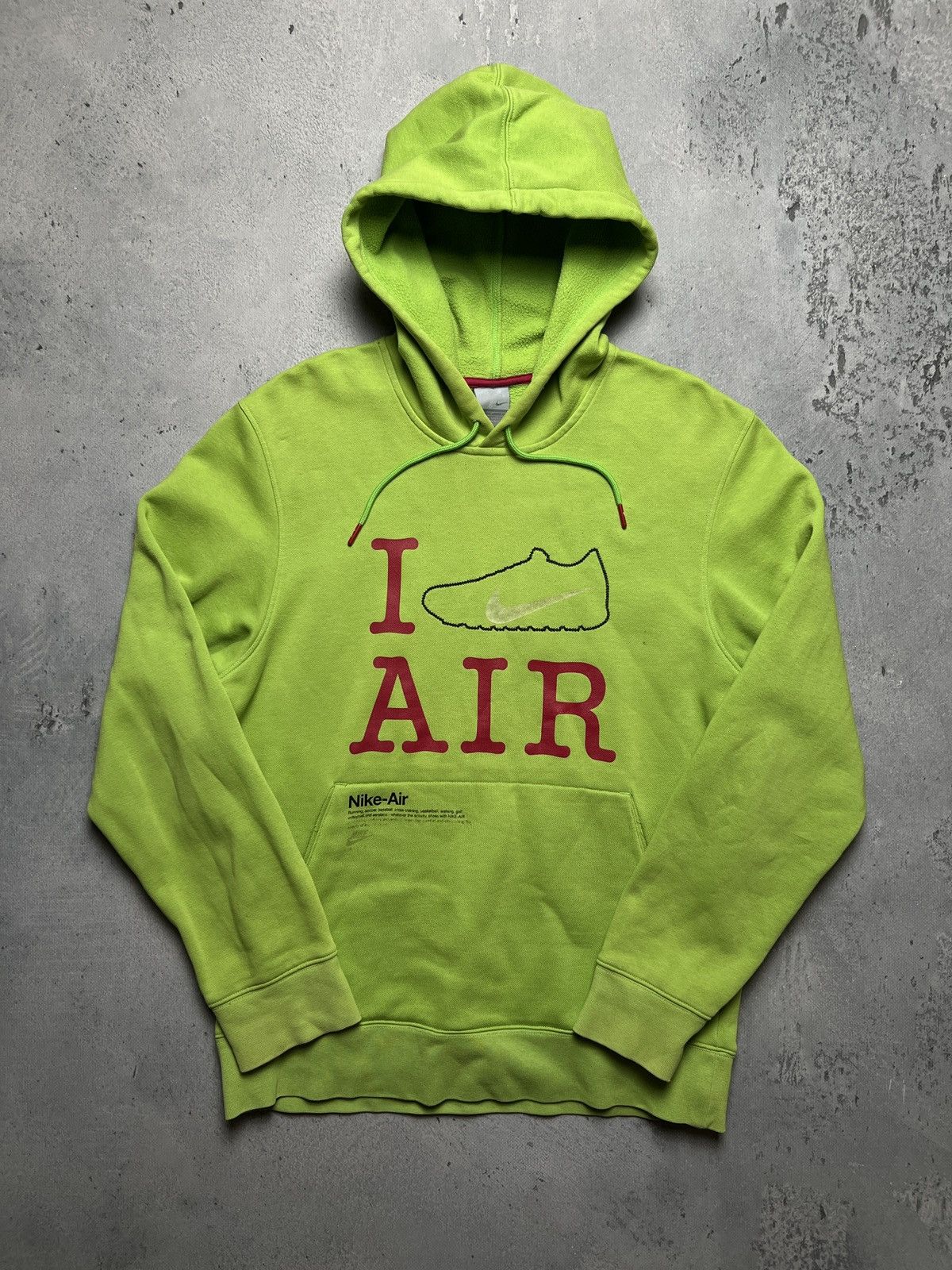 Nike Nike Vintage Celebration Of Air Neon Green Pullover Hoodie Size US M / EU 48-50 / 2 - 1 Thumbnail