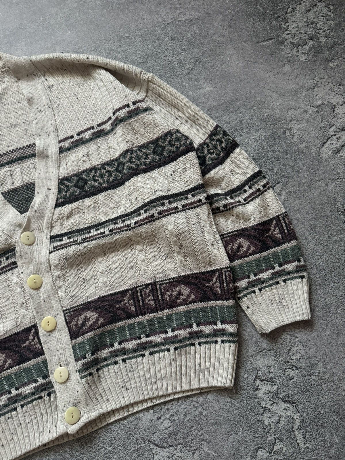 Japanese Brand × Vintage Coogi style Carlo colucci vintage cardigan knitwear sweater Size US XL / EU 56 / 4 - 7 Thumbnail