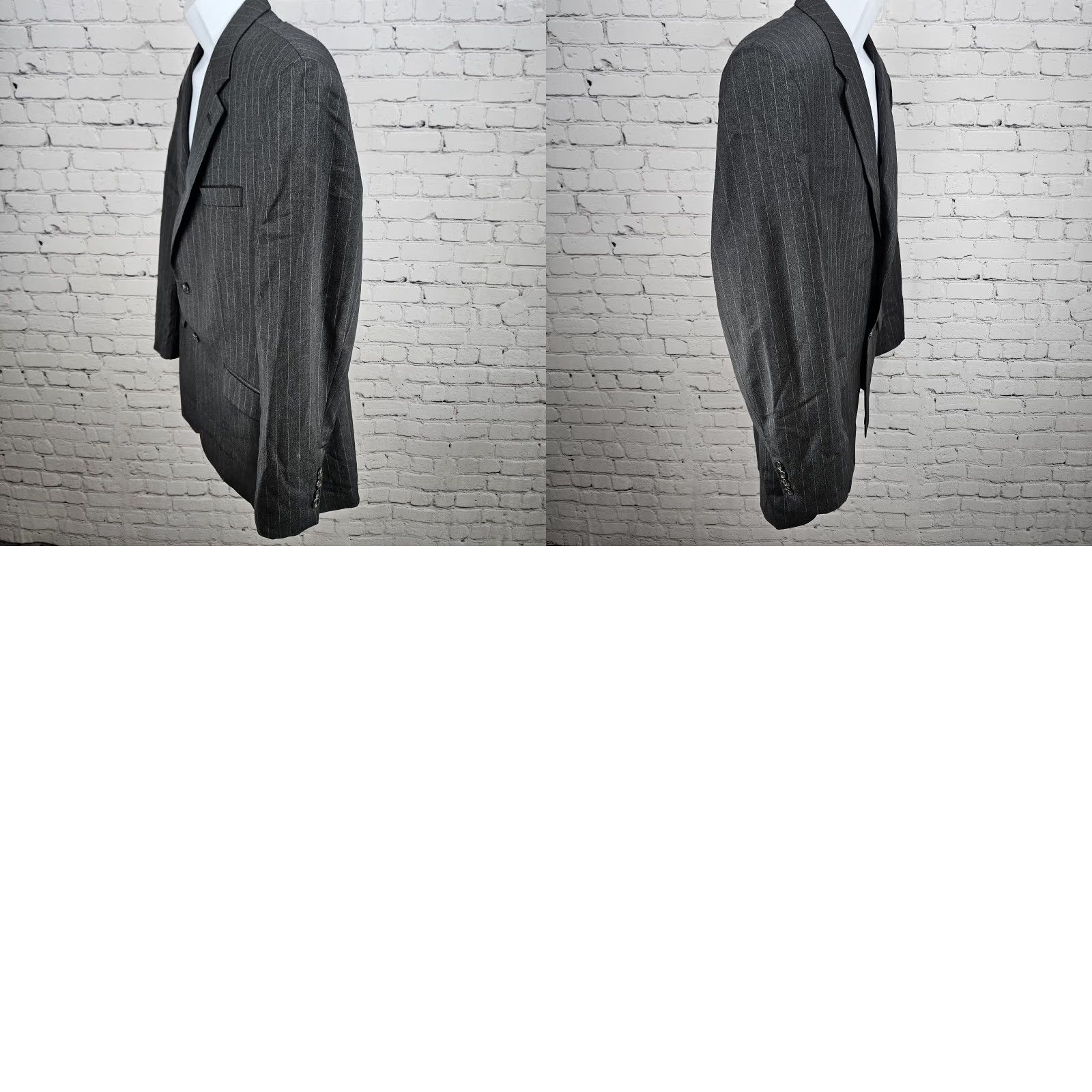 Ralph Lauren VTG Lauren Ralph Lauren Grey Wool 2 Button Notch Blazer Sport Coat 42R Mens European-style Classic Single-Breasted Jacket Size 42R - 10 Thumbnail