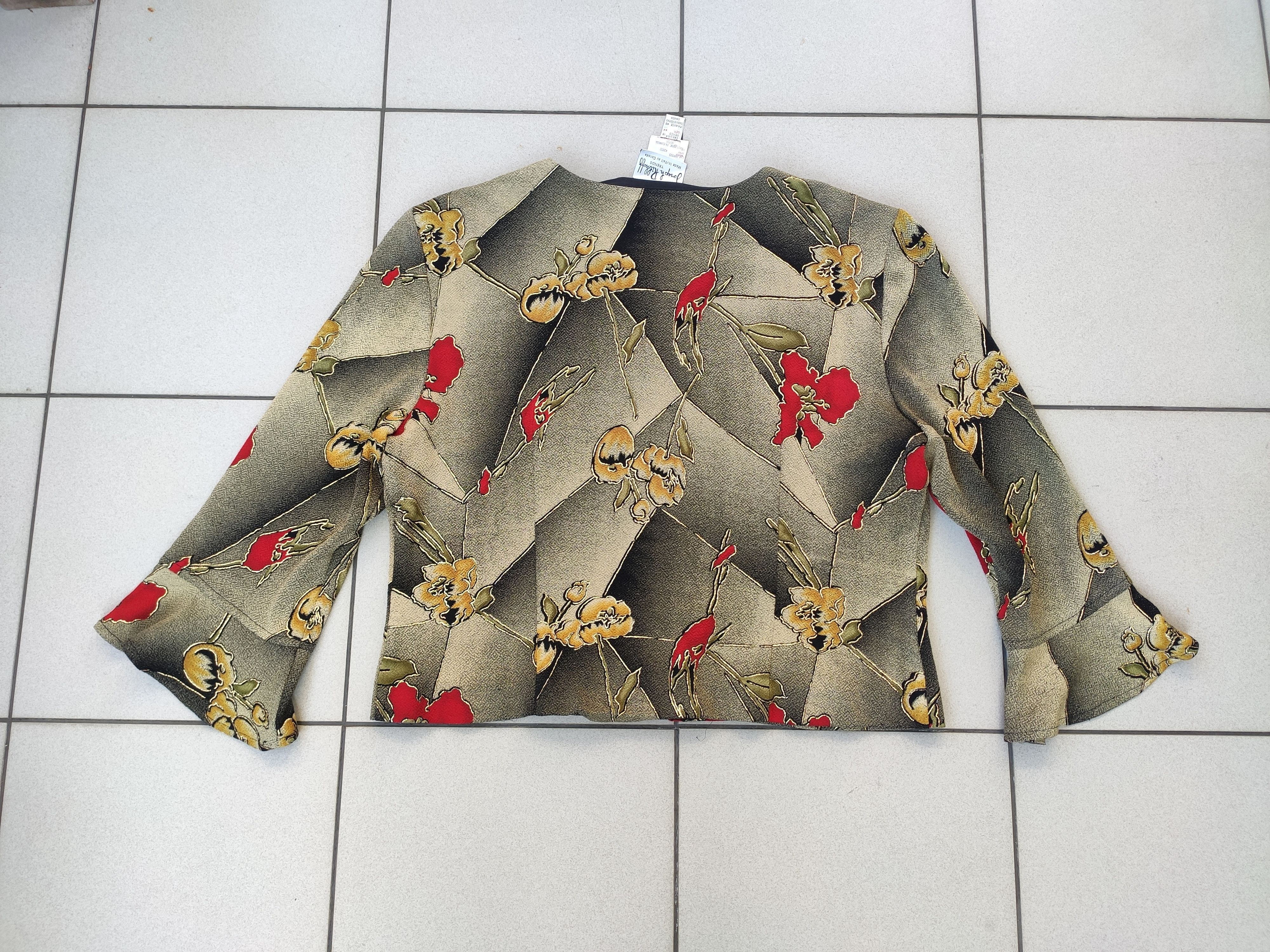 Joseph Ribkoff × Vintage Vintage Joseph Ribkoff abstact jacket 90s flower Size L / US 10 / IT 46 - 8 Thumbnail