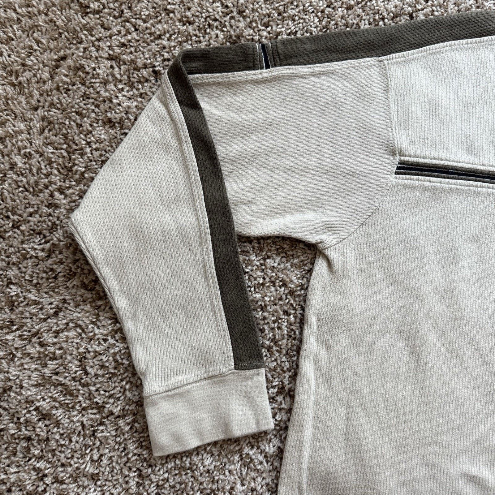 Point Zero × Vintage Vintage Point Zero LS Shirt Beige Ribbed Thermal Skater Y2k Size US XL / EU 56 / 4 - 4 Thumbnail