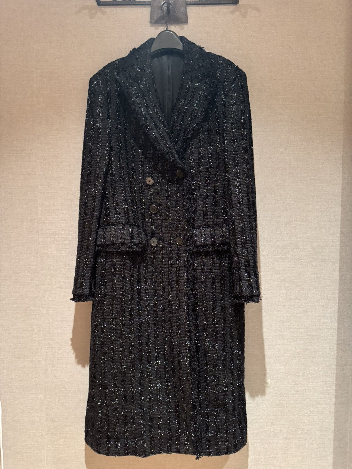 Simone Rocha AW23 Runway Tweed Peacoat (L)