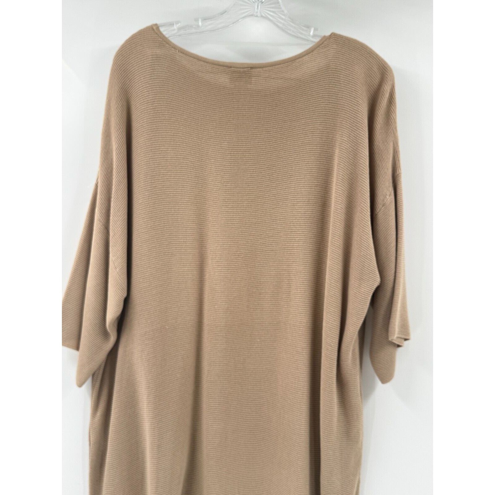 Chicos Chico's Minimalist Tan Camel Tunic Sweater 3 Large 16 Button Size XXL / US 16-18 / IT 52-54 - 9 Thumbnail