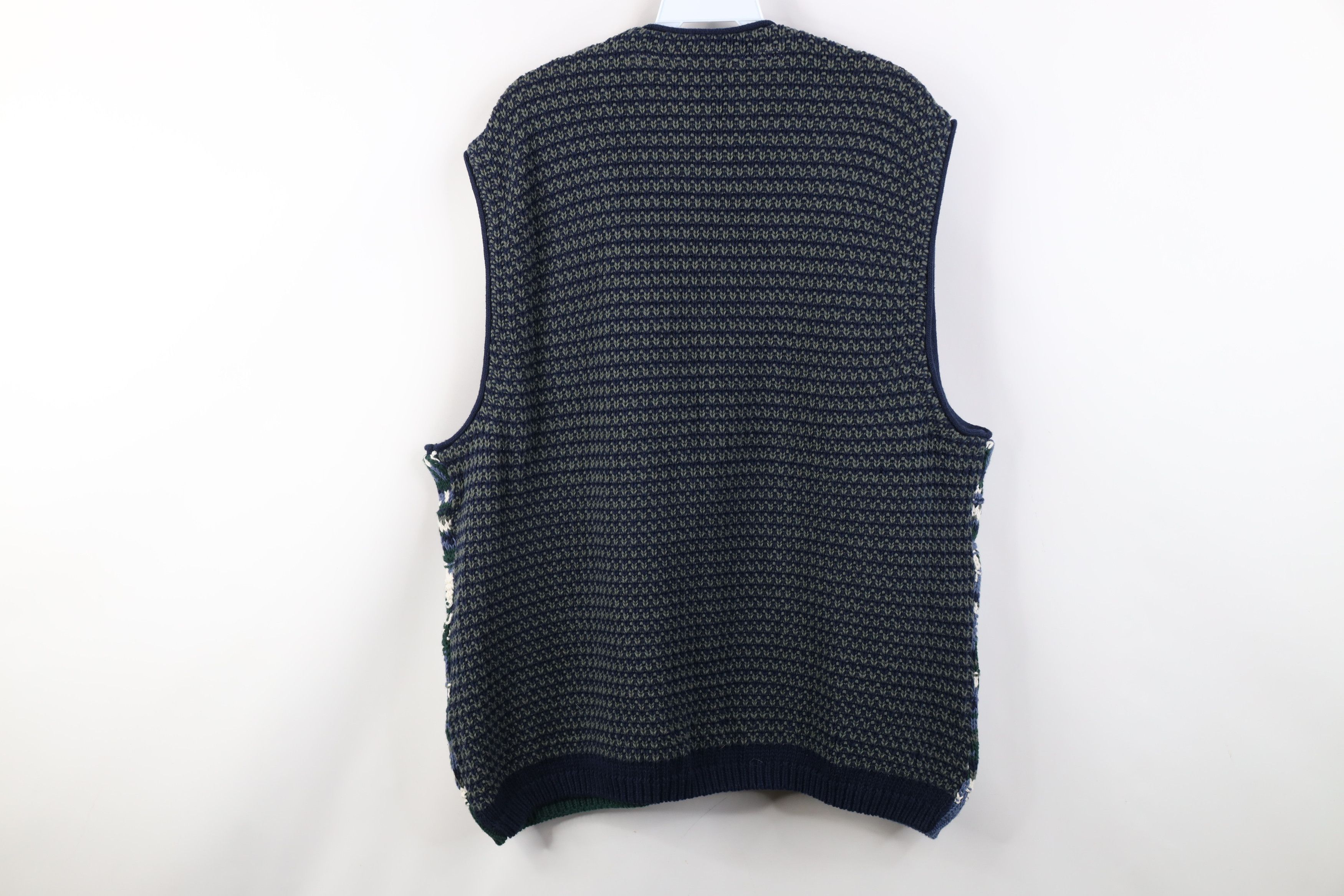 Vintage Vintage 90s Streetwear Fair Isle Cardigan Sweater Vest USA Size US XL / EU 56 / 4 - 8 Thumbnail