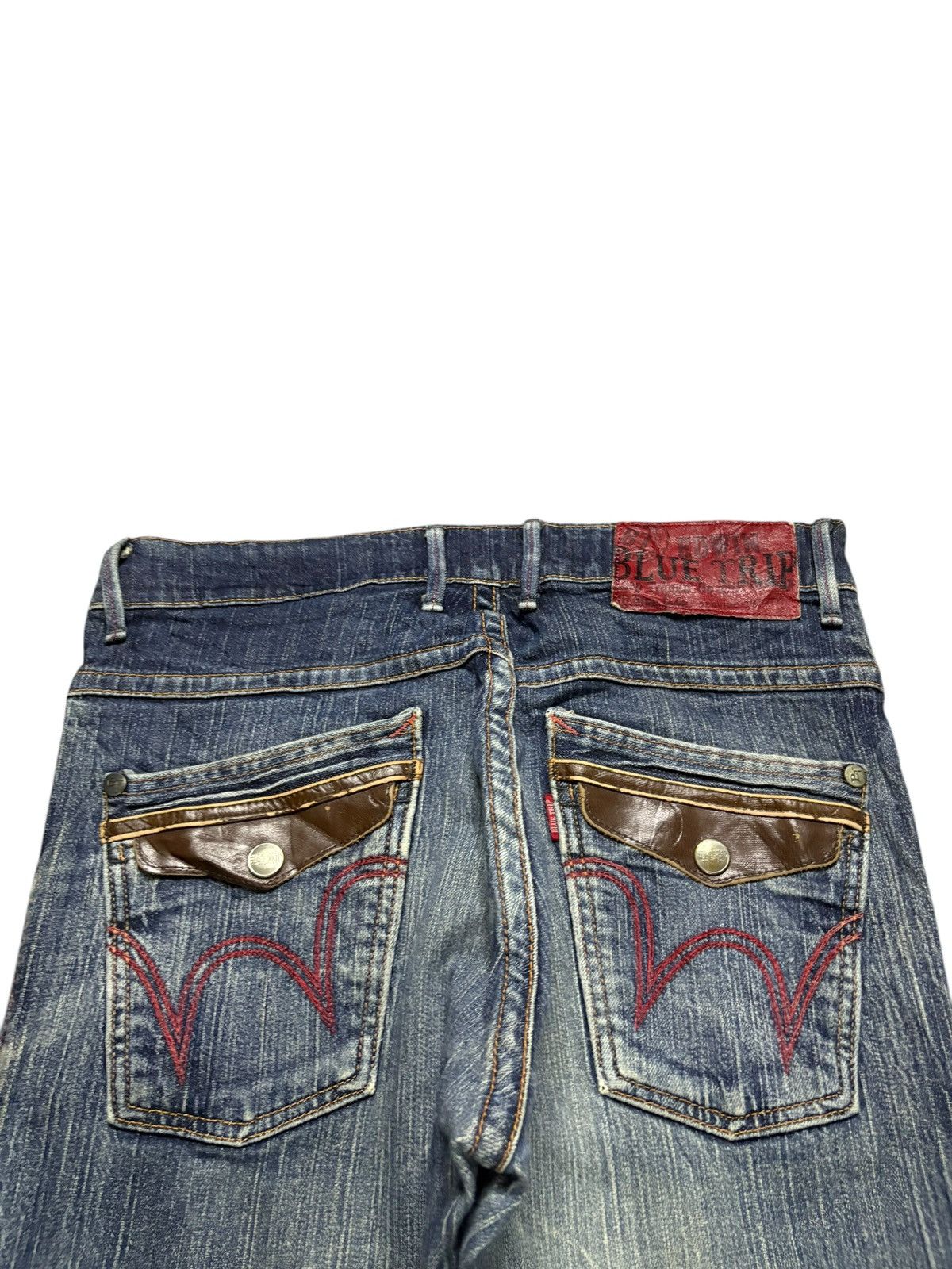 Edwin Vintage Edwin Blue Trip Rusty Wash Distressed Jeans Size US 32 / EU 48 - 8 Thumbnail