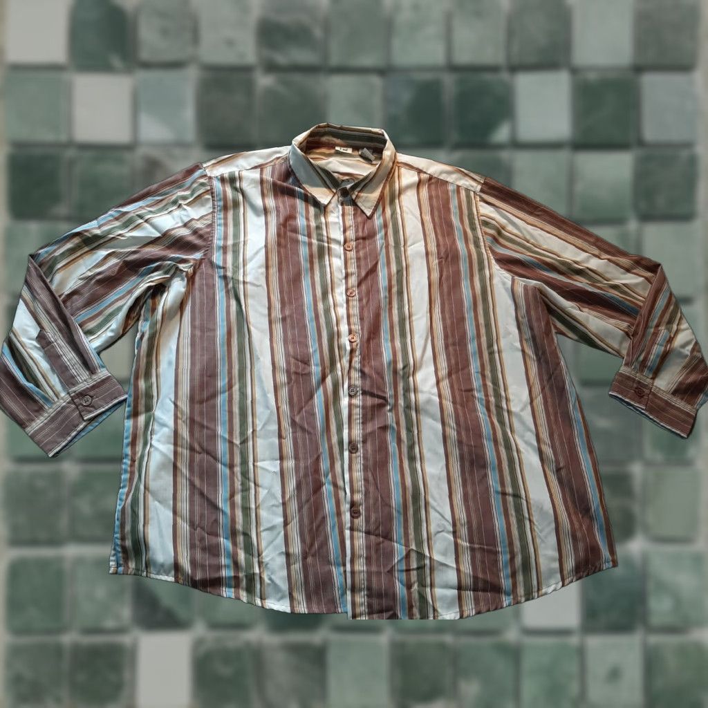 Lee Lee Button-down Shirt Mens 3X Collared Striped Blue Long Sleeve Button-Up Shirt Mens 3X Lee Regular Size US XXL / EU 58 / 5 - 1 Thumbnail