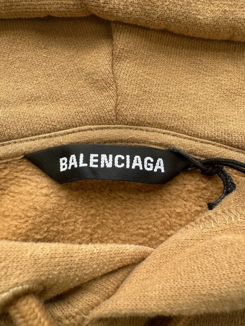 Balenciaga Balenciaga Khaki Double B Embroidered Hoodie Size US S / EU 44-46 / 1 - 4 Thumbnail
