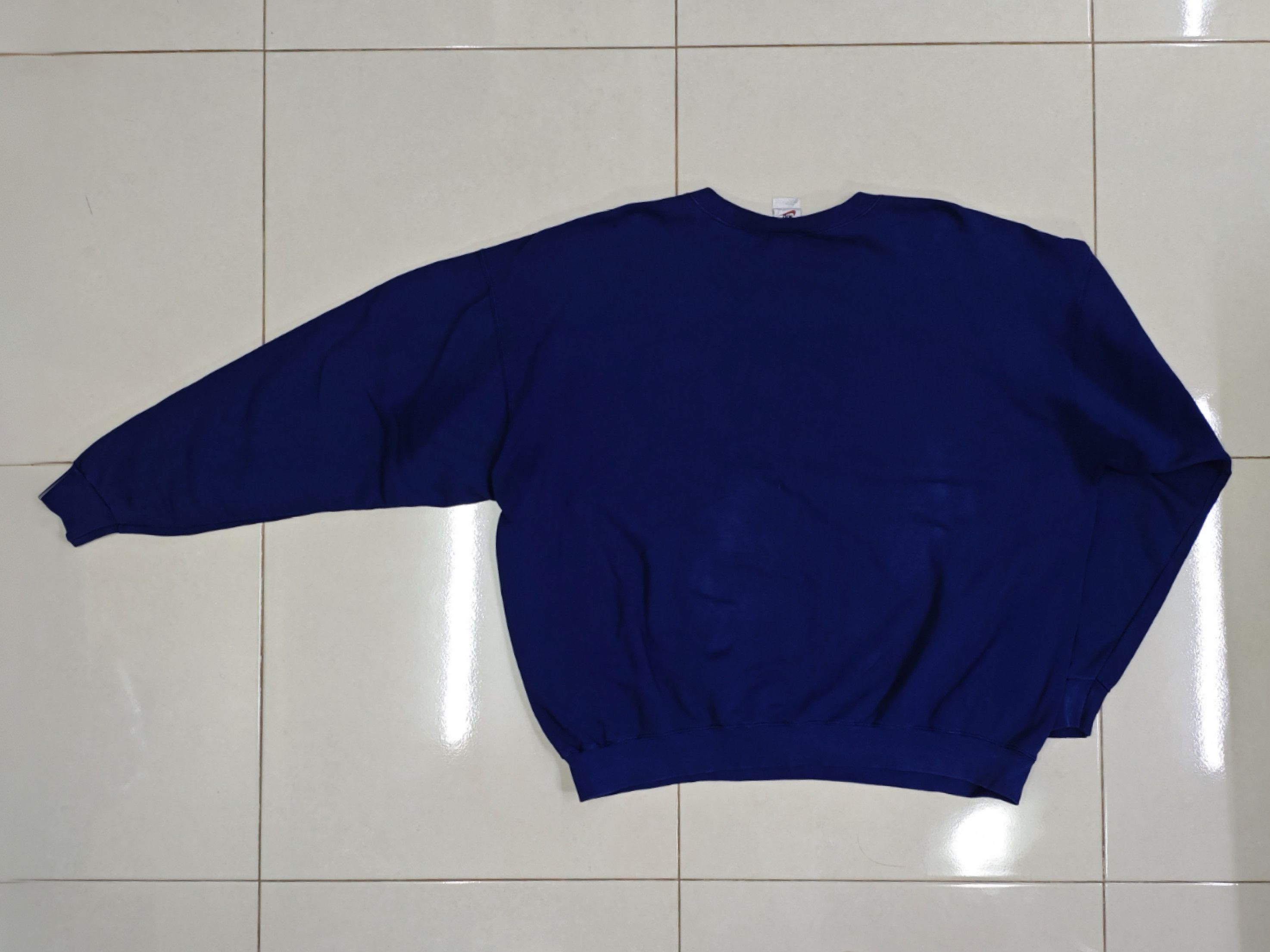 Nike 90s Vintage NIKE Swoosh USA Made Oversized Navy Sweatshirt Size US L / EU 52-54 / 3 - 6 Thumbnail