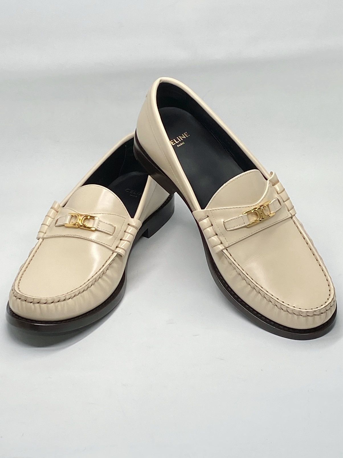Celine Celine Luco Triomphe in polished bull loafers size 39 Size US 9 / IT 39 - 1 Thumbnail