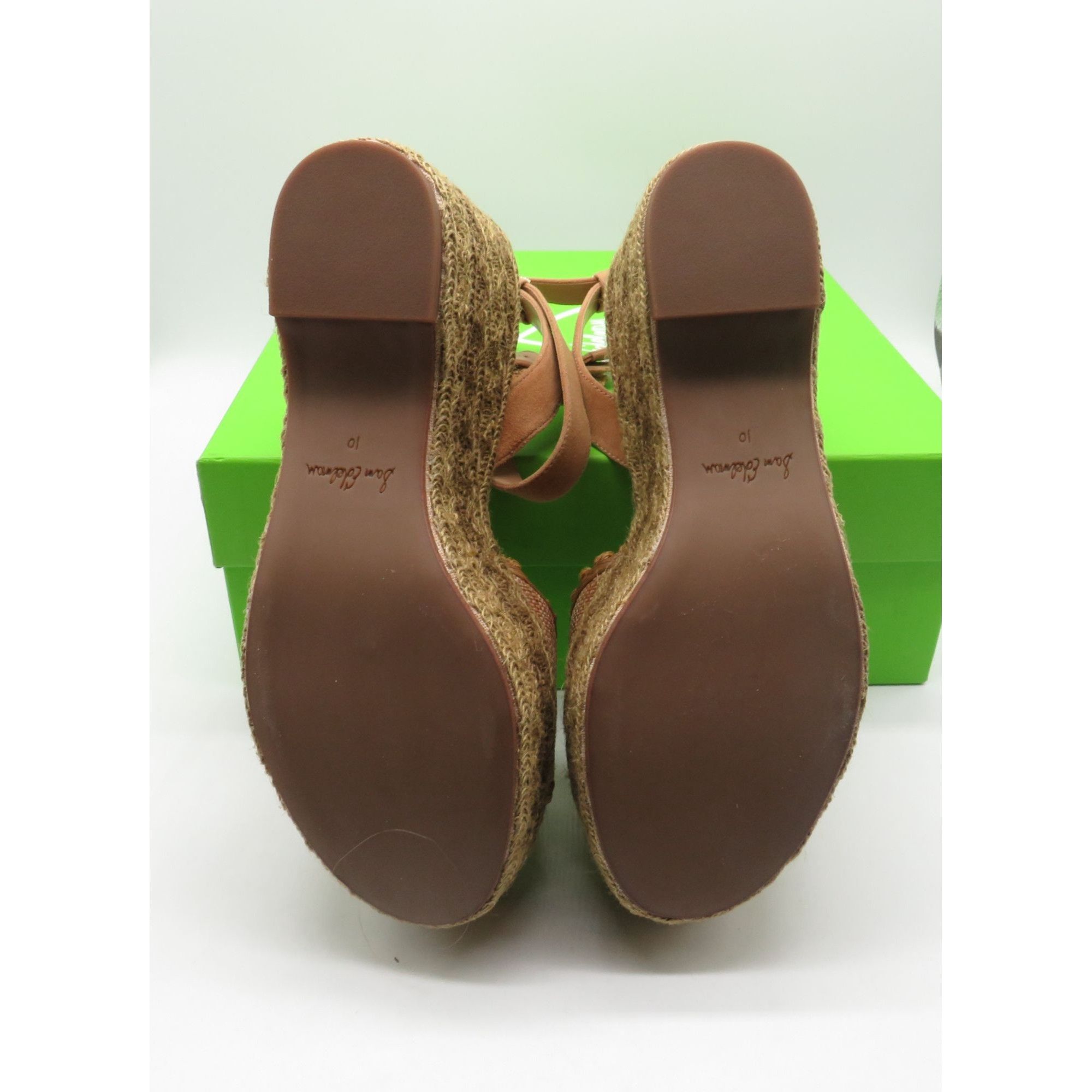 Sam Edelman Sam Edelman Amber Tan Raffia Suede Platform Wedge Sandals US Size US 10 / IT 40 - 8 Thumbnail