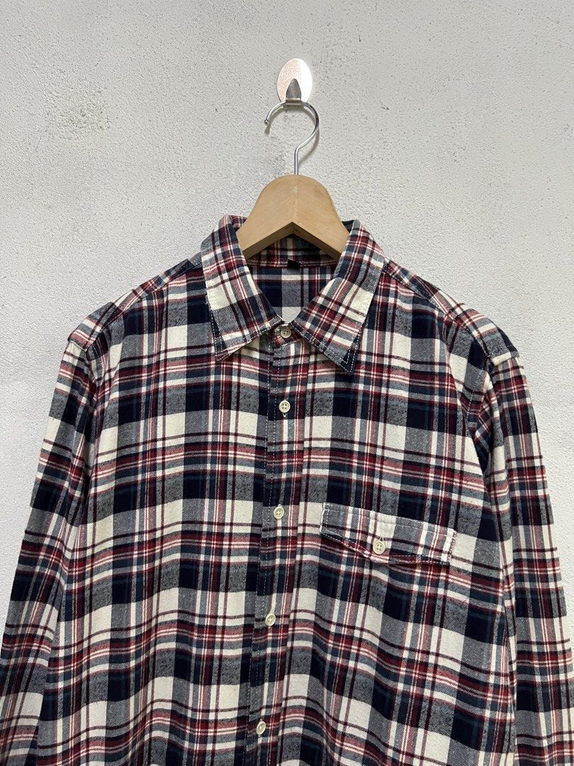 Muji Japanese Brand Muji Checked Plaid Tartan Flannel Shirt 👕 Size US M / EU 48-50 / 2 - 3 Thumbnail