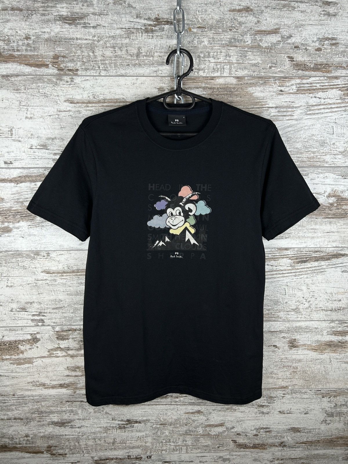 Paul Smith Mens Paul Smith T-shirt luxury black big logo tee streetwear Size US M / EU 48-50 / 2 - 1 Thumbnail