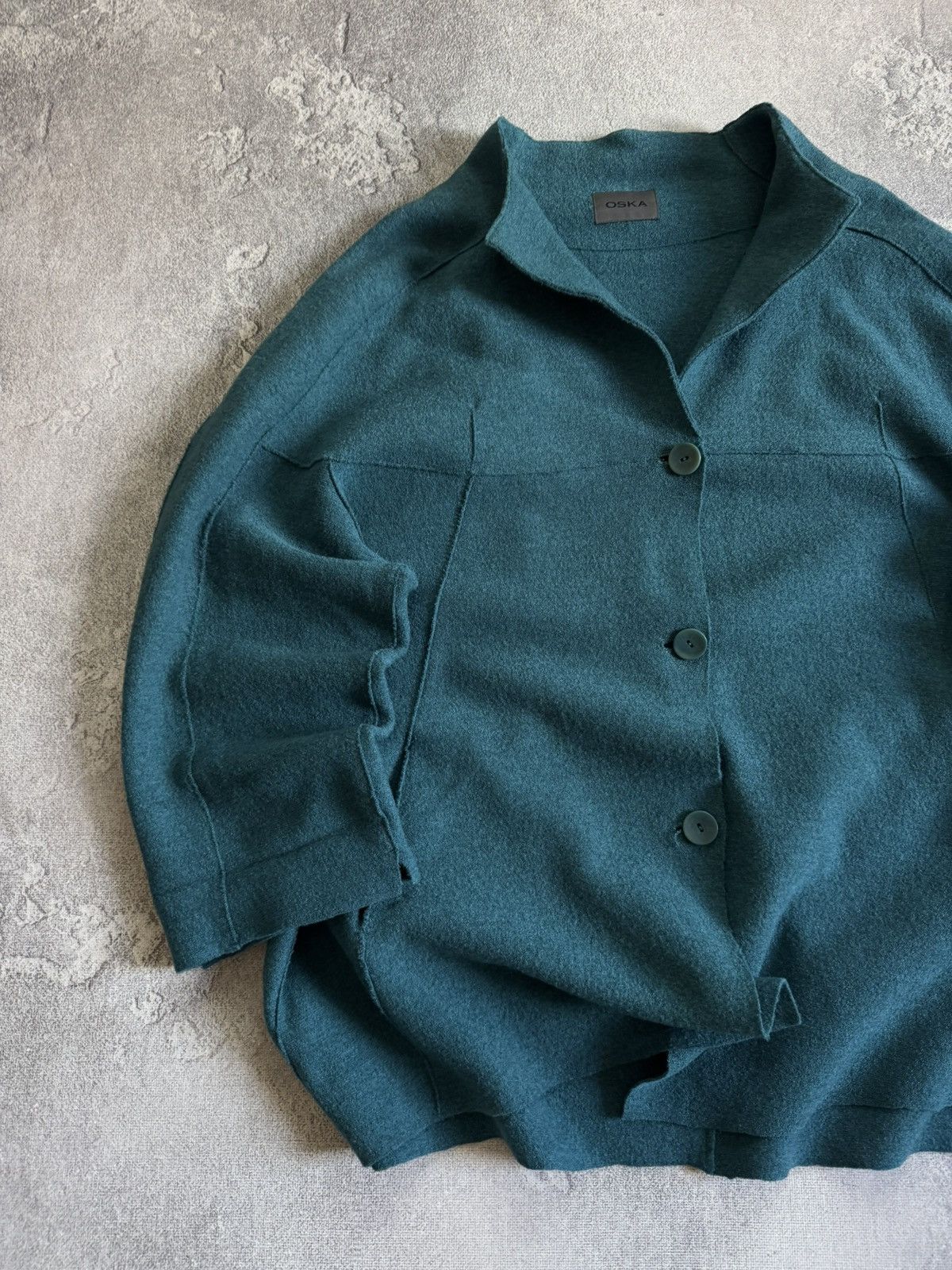 OSKA Oska 5size virgin wool relaxed jacket coat Avantgarde 🇩🇪 Size XXL / US 16-18 / IT 52-54 - 2 Thumbnail
