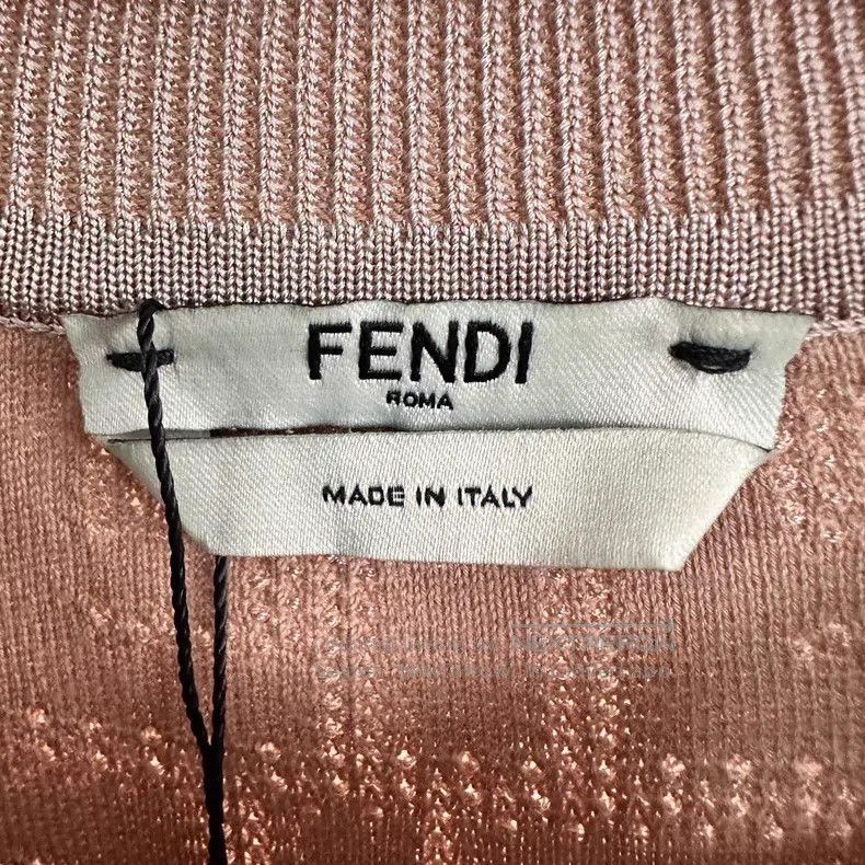 Fendi Fendi Pink double F old logo knitted short sleeve Size 4XL / US 24-26 - 3 Thumbnail