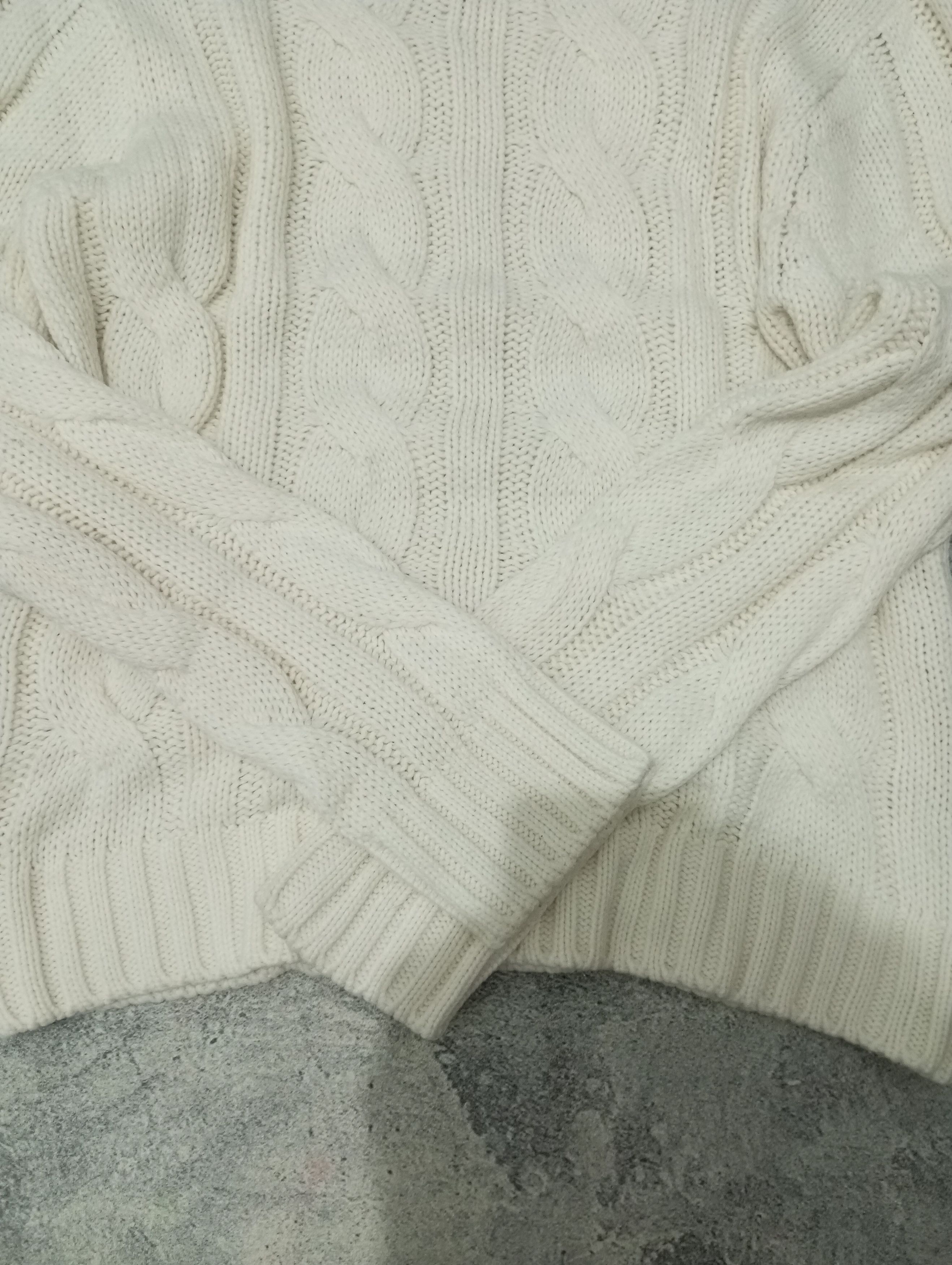 Japanese Brand × Vintage Vintage White Crewneck 'Ames Bros' Cable Knitwear Size M / US 6-8 / IT 42-44 - 3 Thumbnail