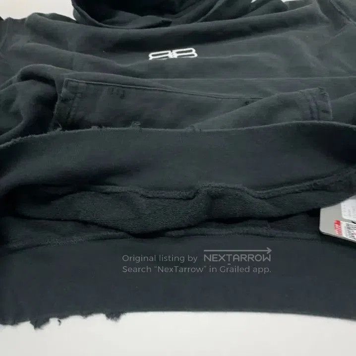 Balenciaga Balenciaga Black Logo Printed Hooded Sweatshirt. Size US M / EU 48-50 / 2 - 7 Thumbnail