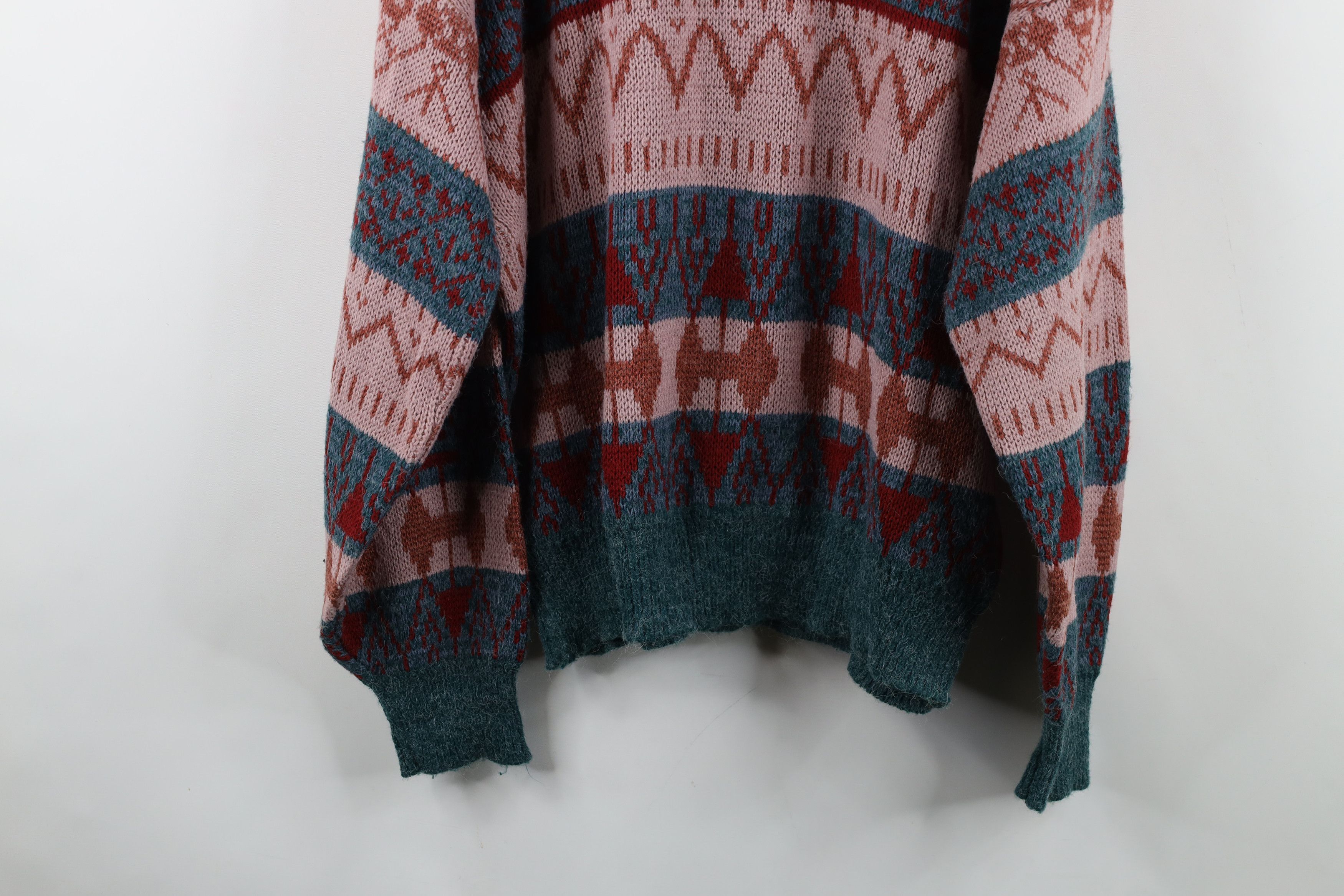 Vintage Vintage 90s Streetwear Fair Isle Knit Crewneck Sweater Size US M / EU 48-50 / 2 - 12 Thumbnail