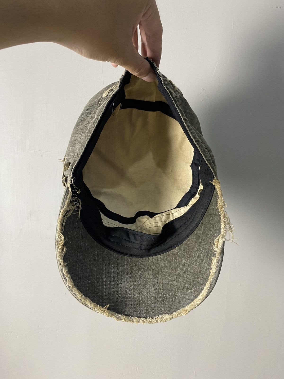 If Six Was Nine × Japanese Brand × Le Grande Bleu (L.G.B.) Cadet Distressed Zip Punk Hat Size ONE SIZE - 3 Thumbnail