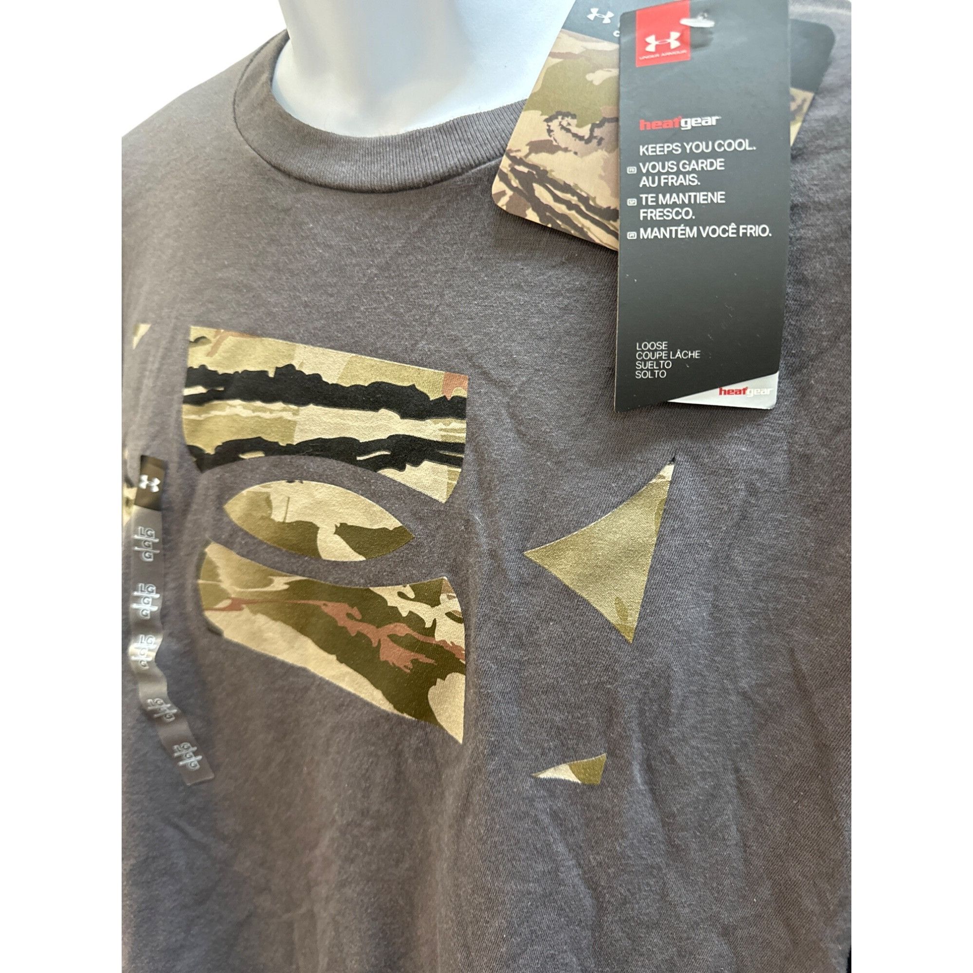 Under Armour Under Armour Mens Loose HeatGear Long Sleeve Camo Shirt L SK Size US L / EU 52-54 / 3 - 2 Thumbnail