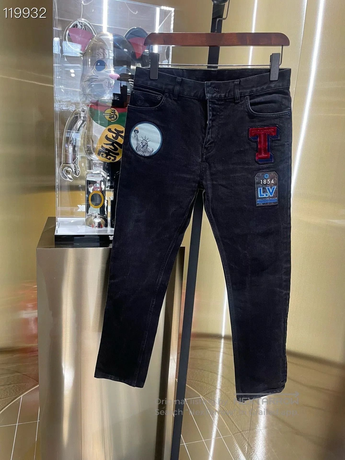 Louis Vuitton Lv 1854 Series Black Straight Jeans. Size US 29 - 1 Thumbnail