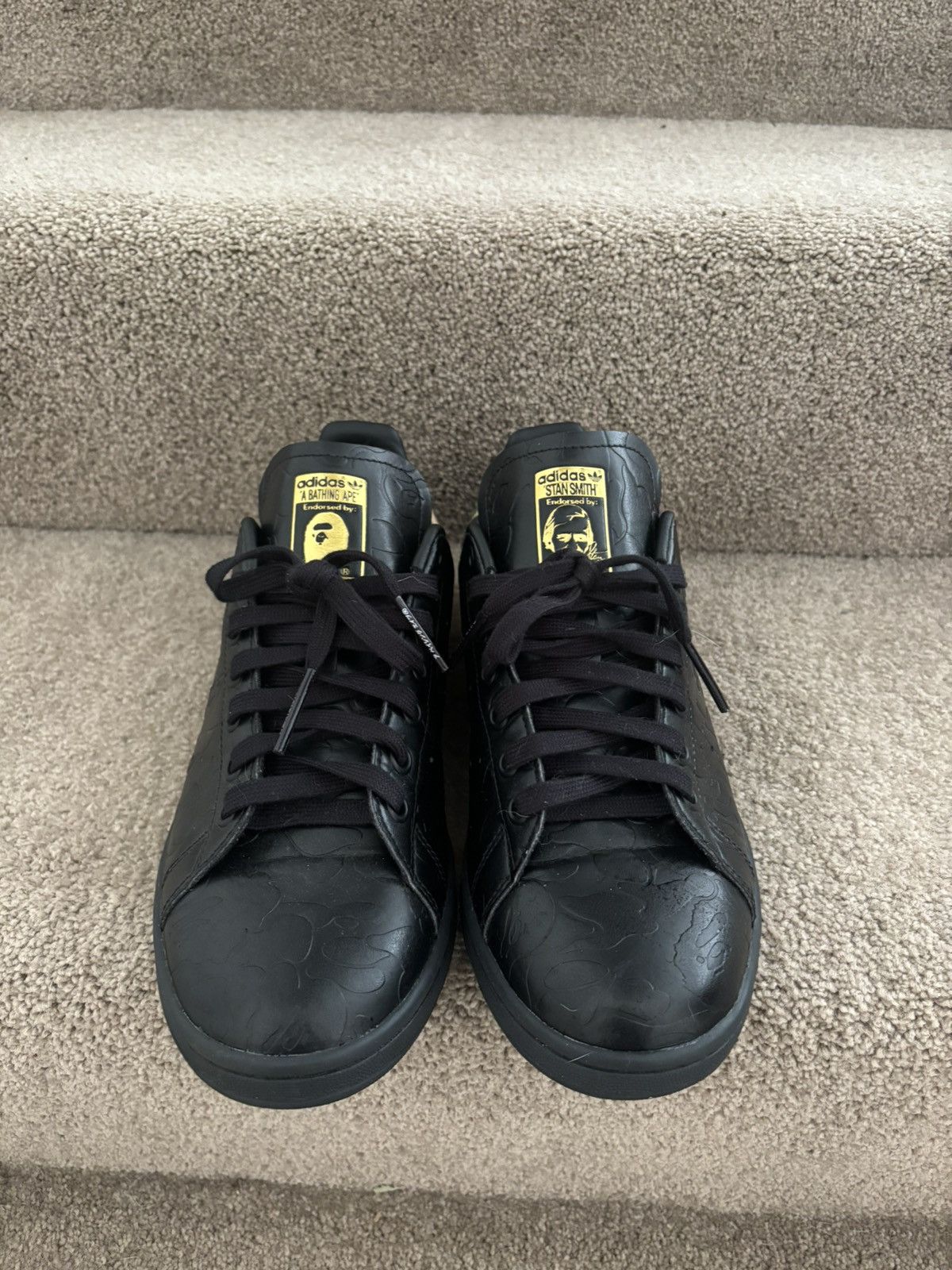 Adidas × Bape Bape Stan smith 30th anniversary black Size US 8.5 / EU 41-42 - 3 Thumbnail