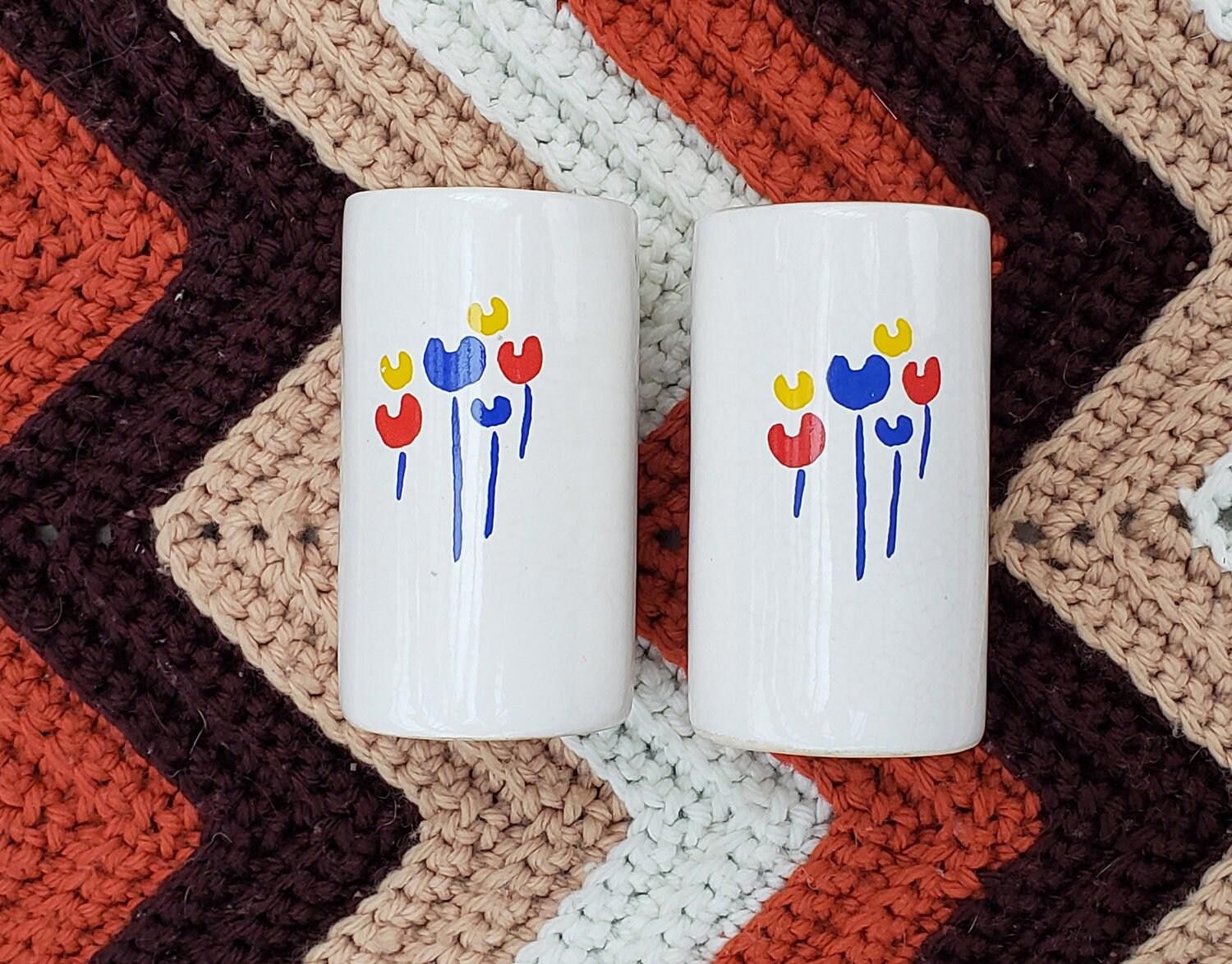 Designer Flower Salt n' Pepper Shakers Circa 1990's Size ONE SIZE - 1 Thumbnail
